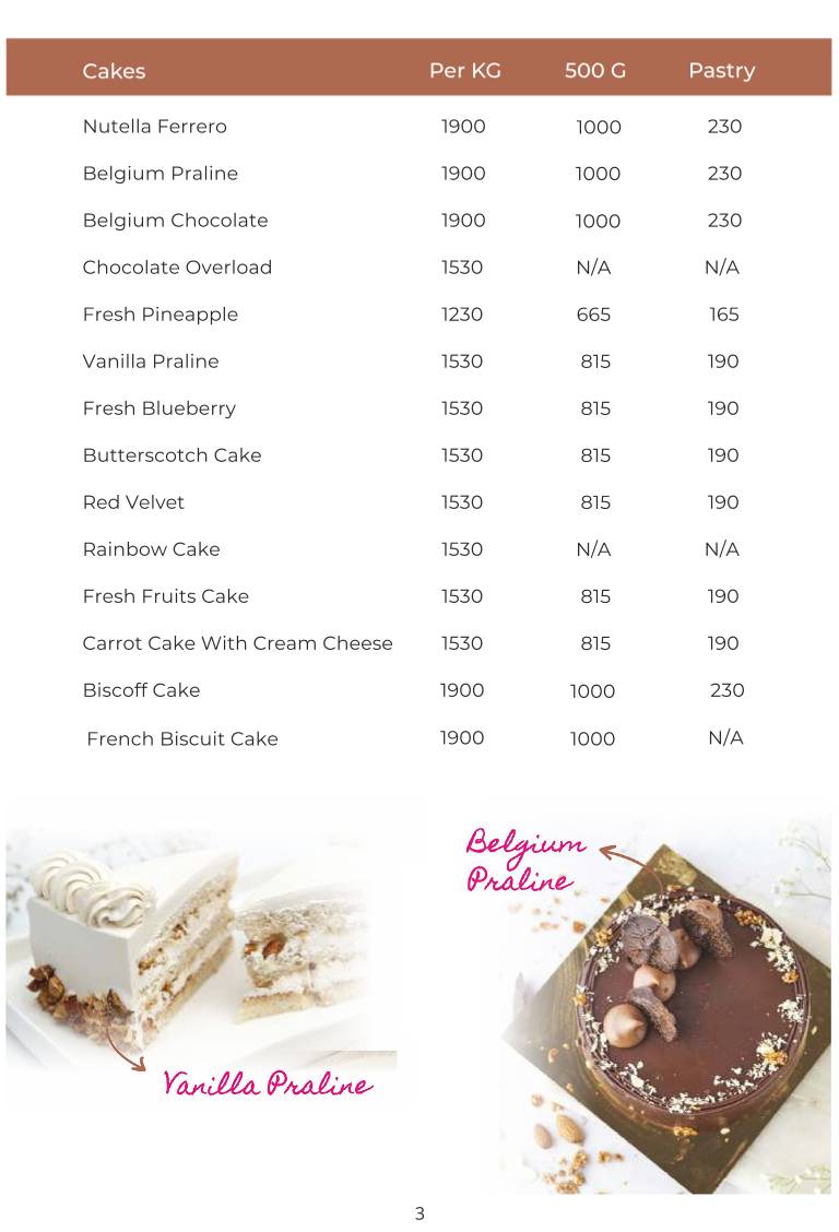Baked by Nini's - Kudasan menu
