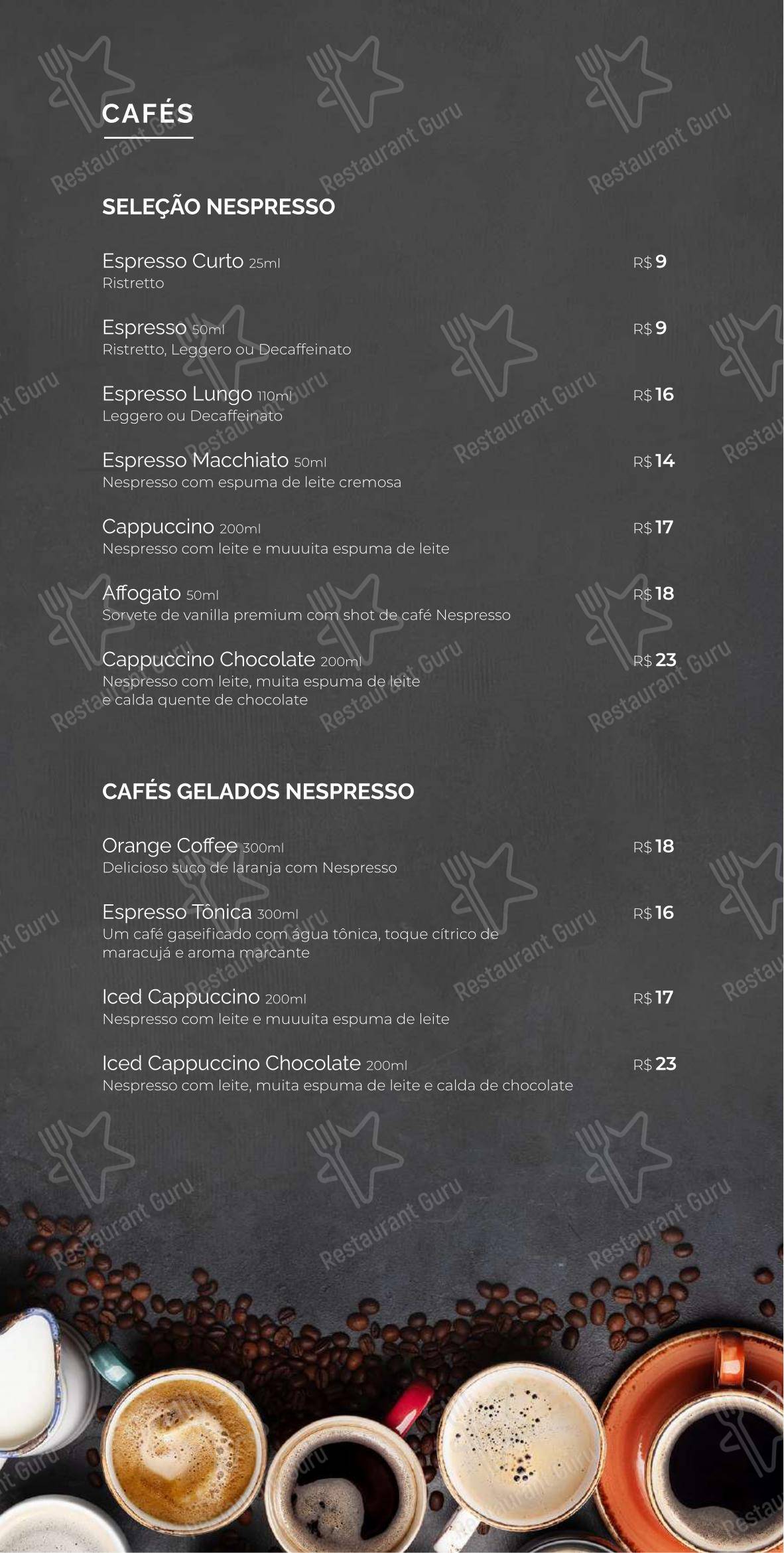 Menu para Banana Café Bar café