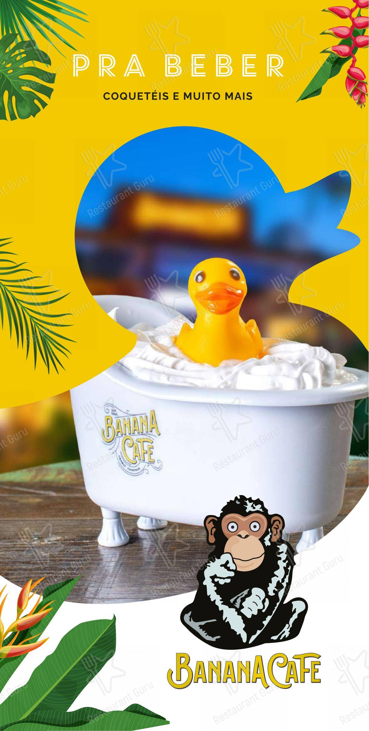 Menu para Banana Café Bar em Campinas