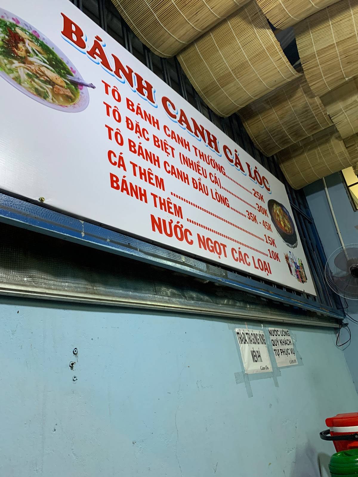 Menu at Bánh Canh Cá Lóc Quảng Trị - RIO restaurant, Ho Chi Minh City