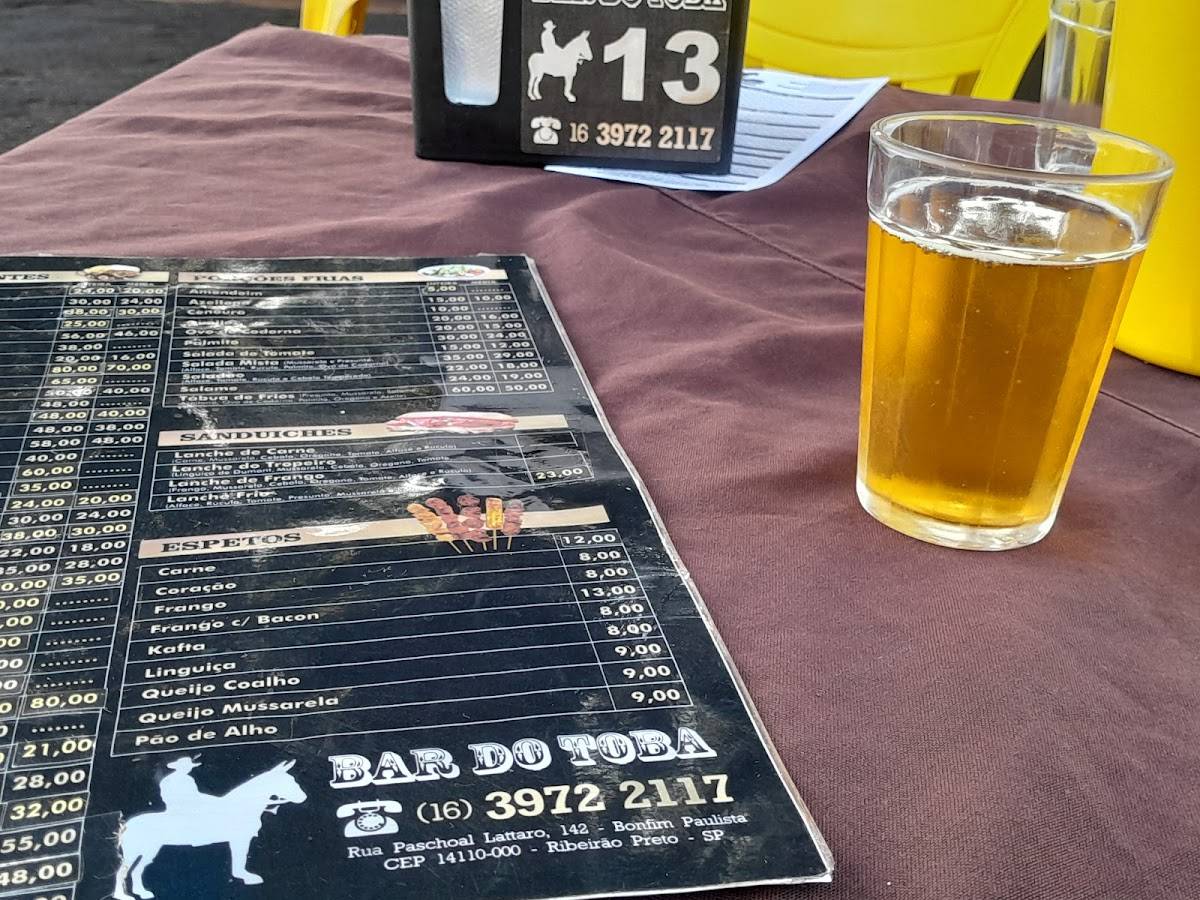 Bar Do Toba cardápio