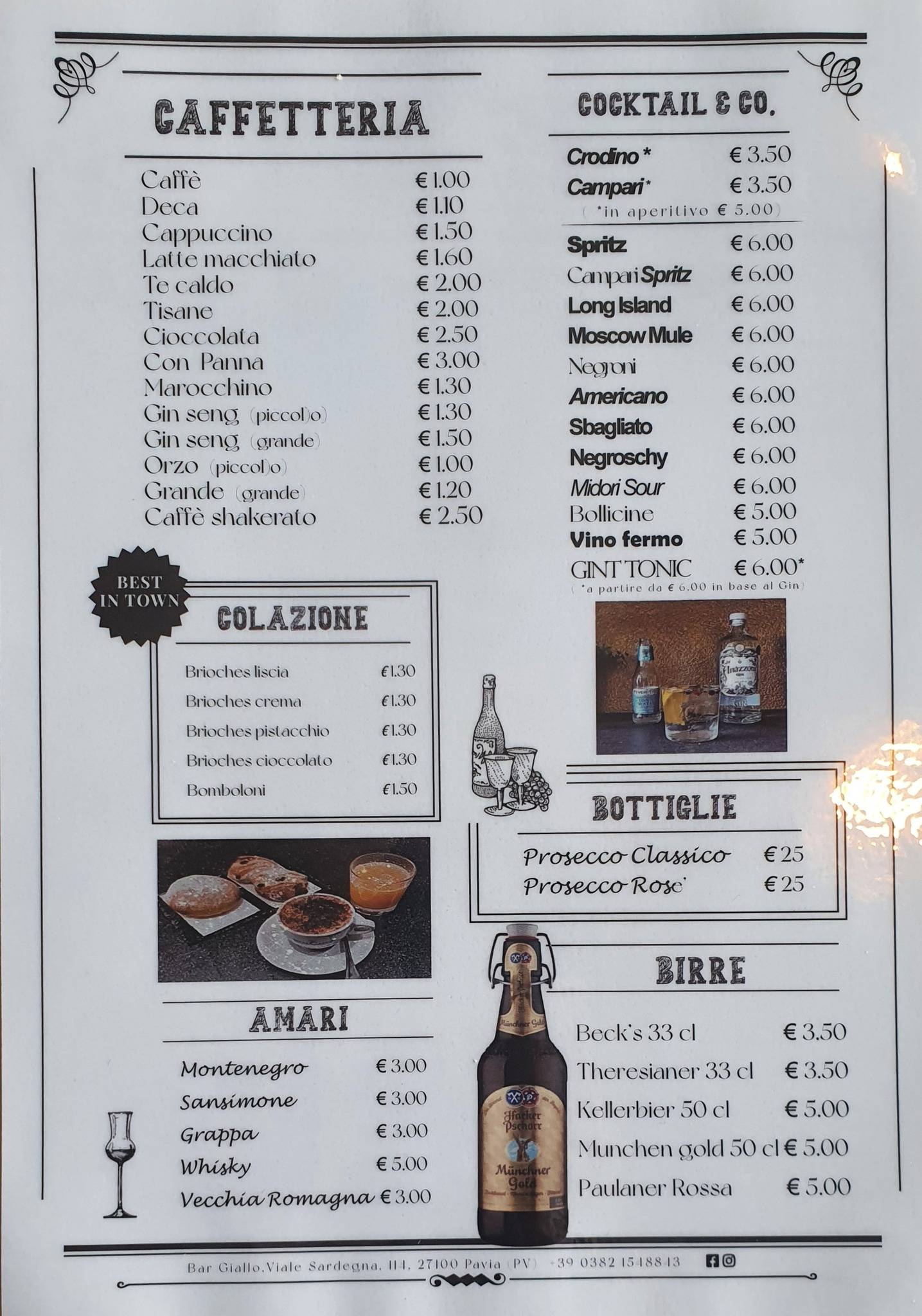 Menu di Bar Giallo 