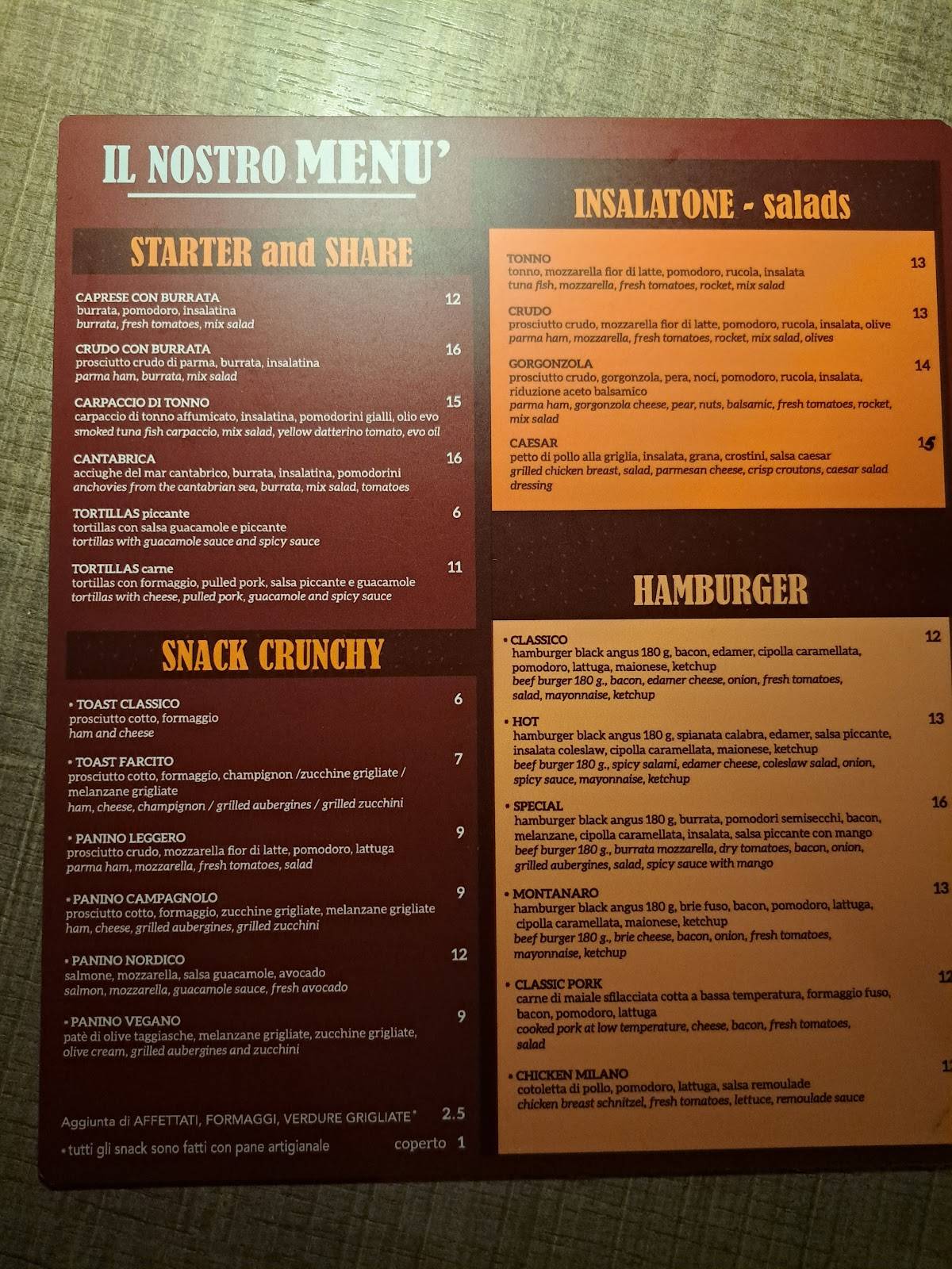 Menu di Bar L' Angolo 
