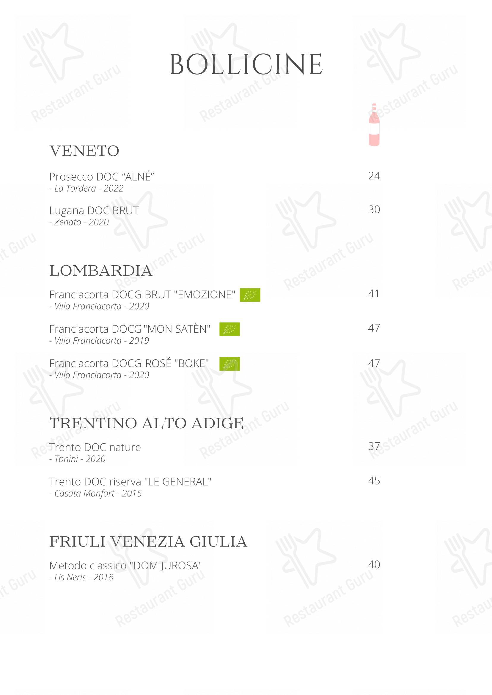 Menu bar per Ristorante Bar Lario pub & bar