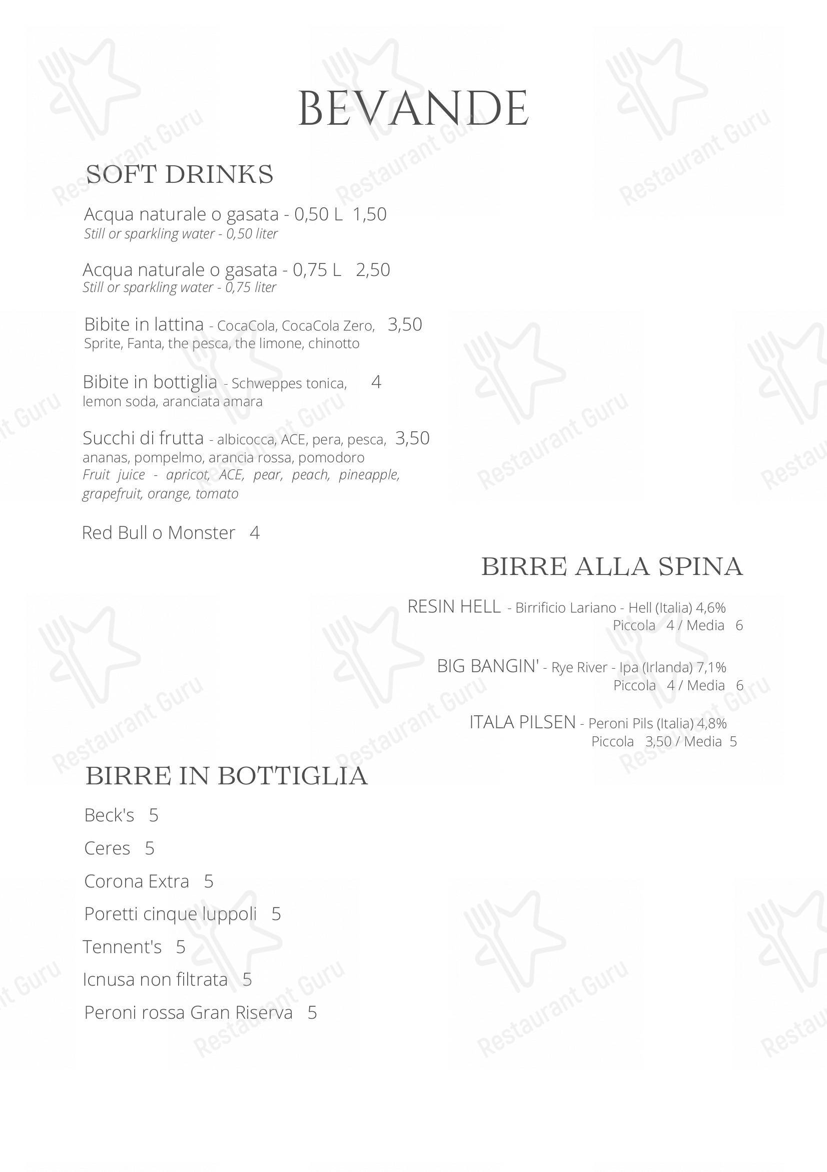 Ristorante Bar Lario in Como - 菜单