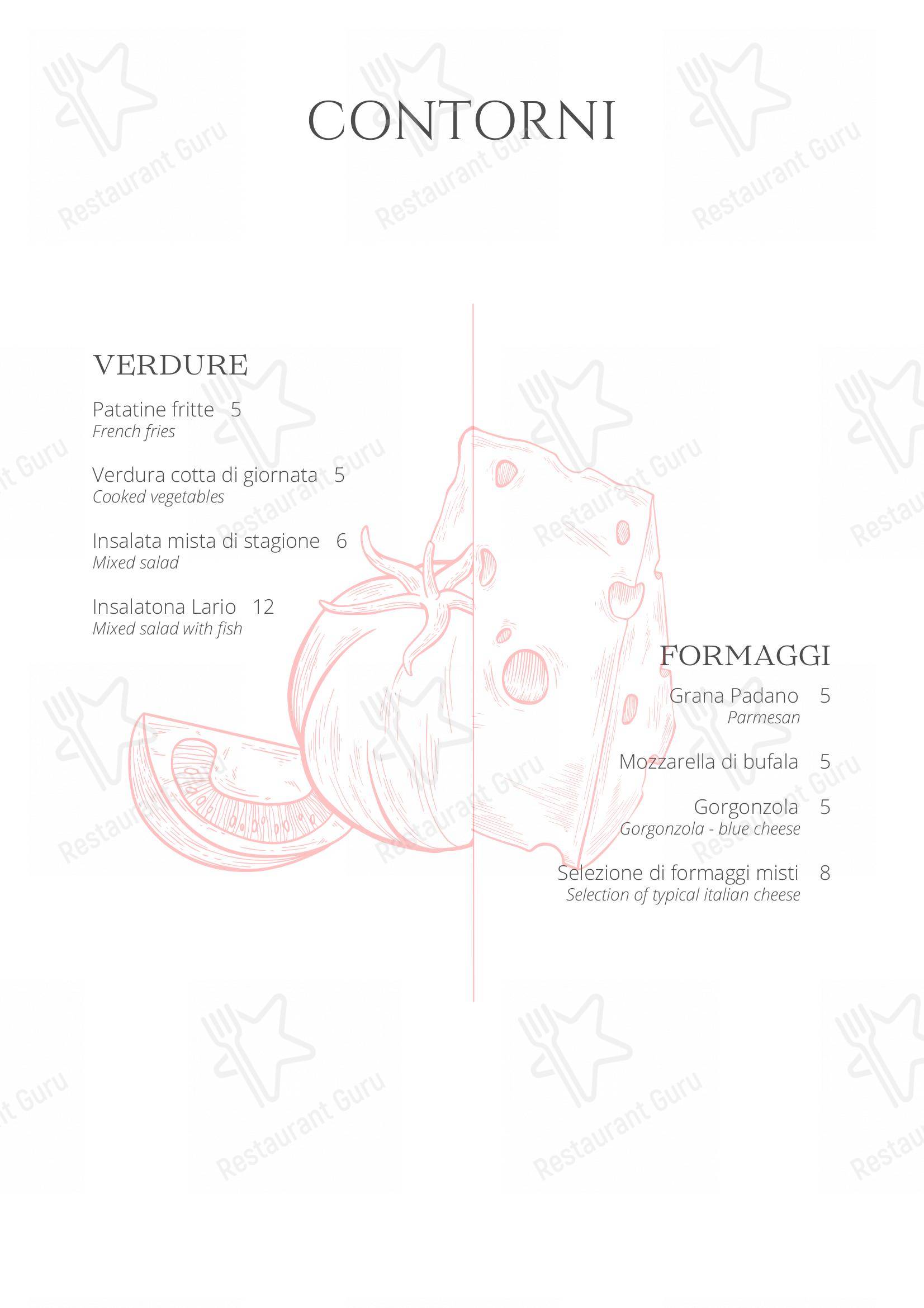 菜单 per Ristorante Bar Lario pub & bar