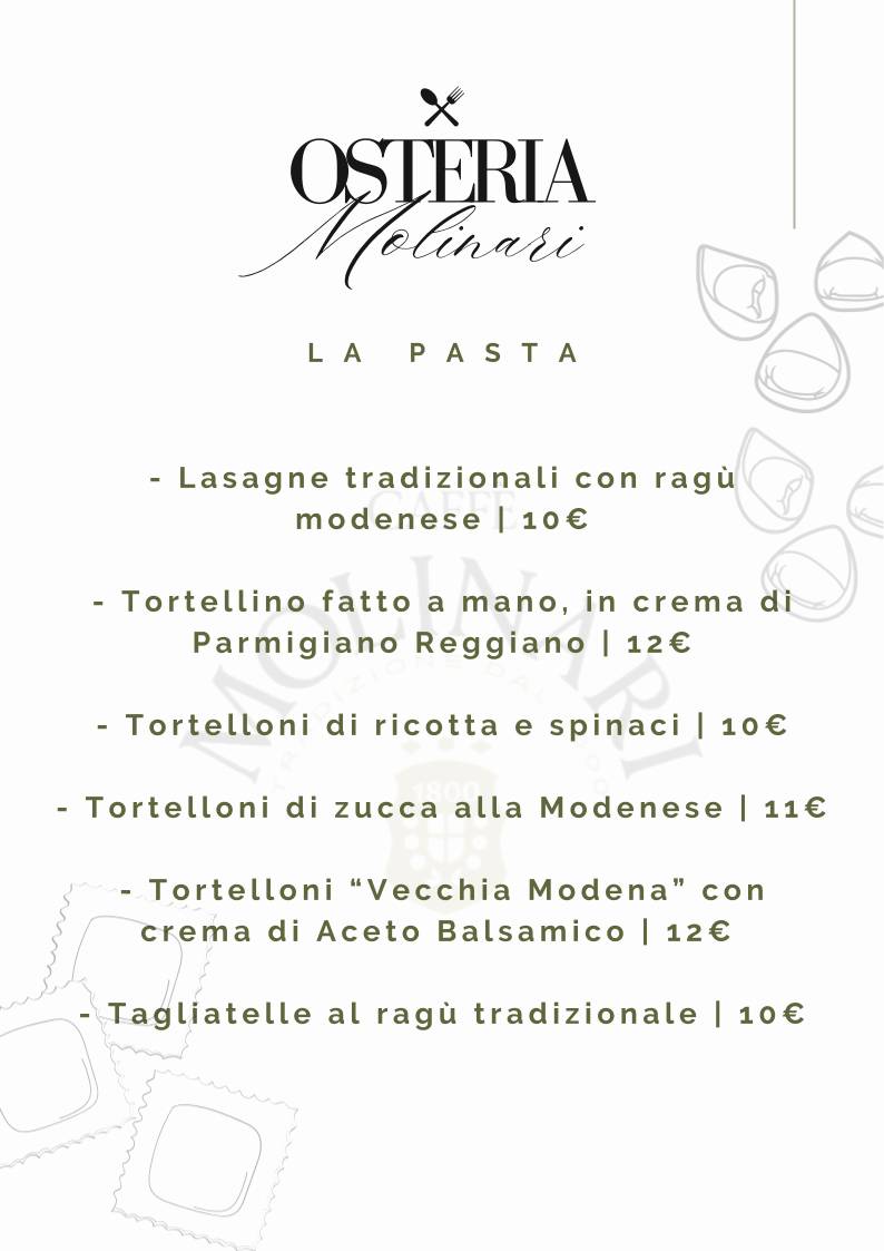 Menu de Bar Molinari