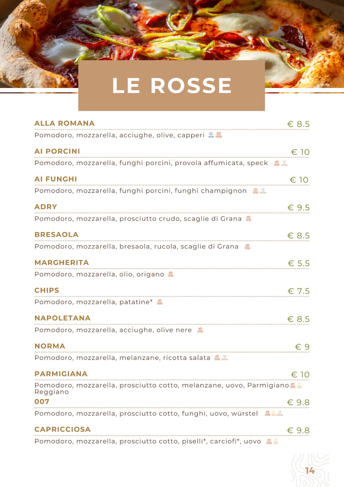 Menu di Bar Savini - Bar Pasticceria Ristorante Pizzeria Gelateria 