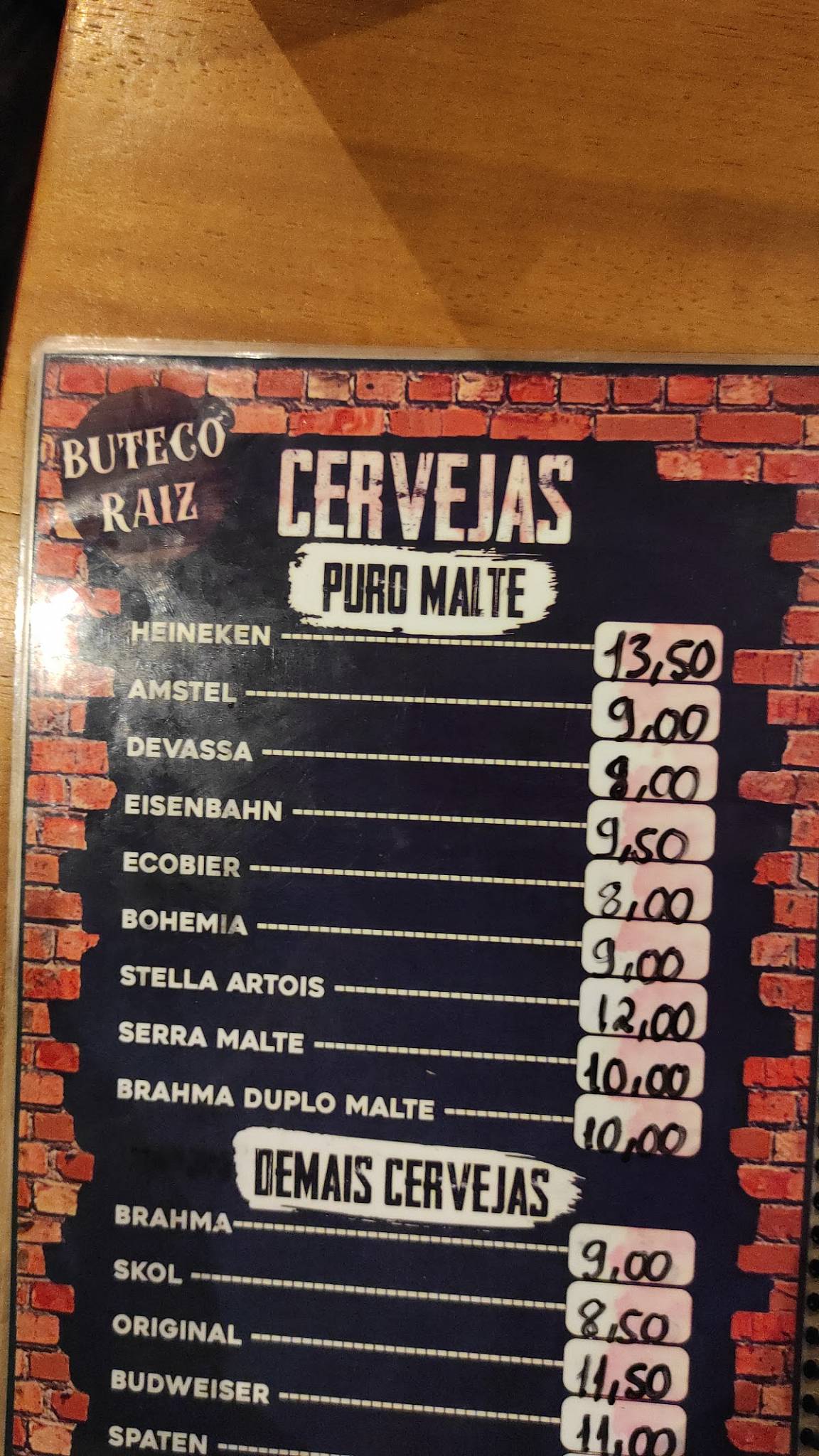 Bar do Carlinhos cardápio