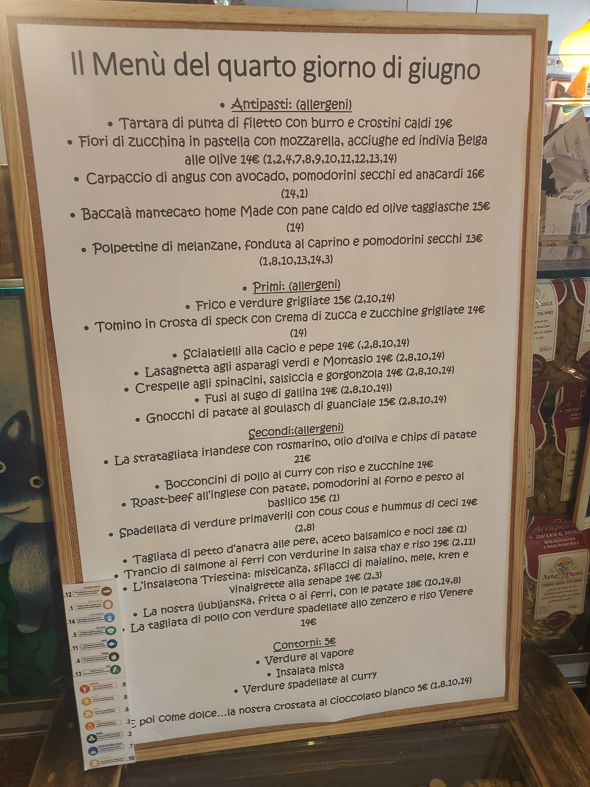 Menu di Baracca E Burattini Trieste 