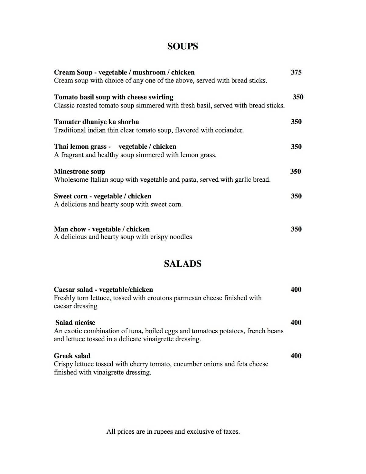 Baradari at Fateh Garh menu