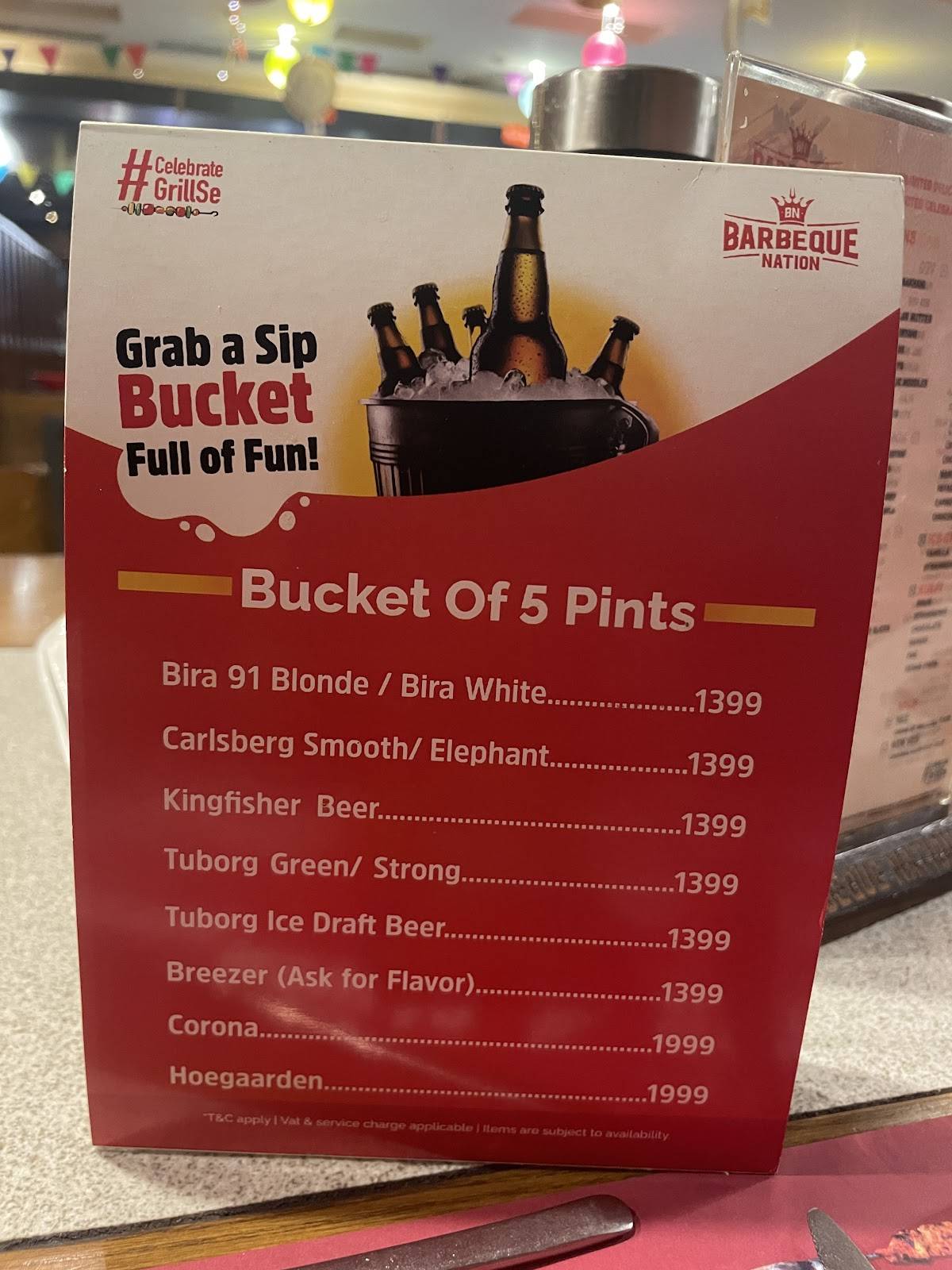 Barbeque Nation - Mumbai - Panvel menu