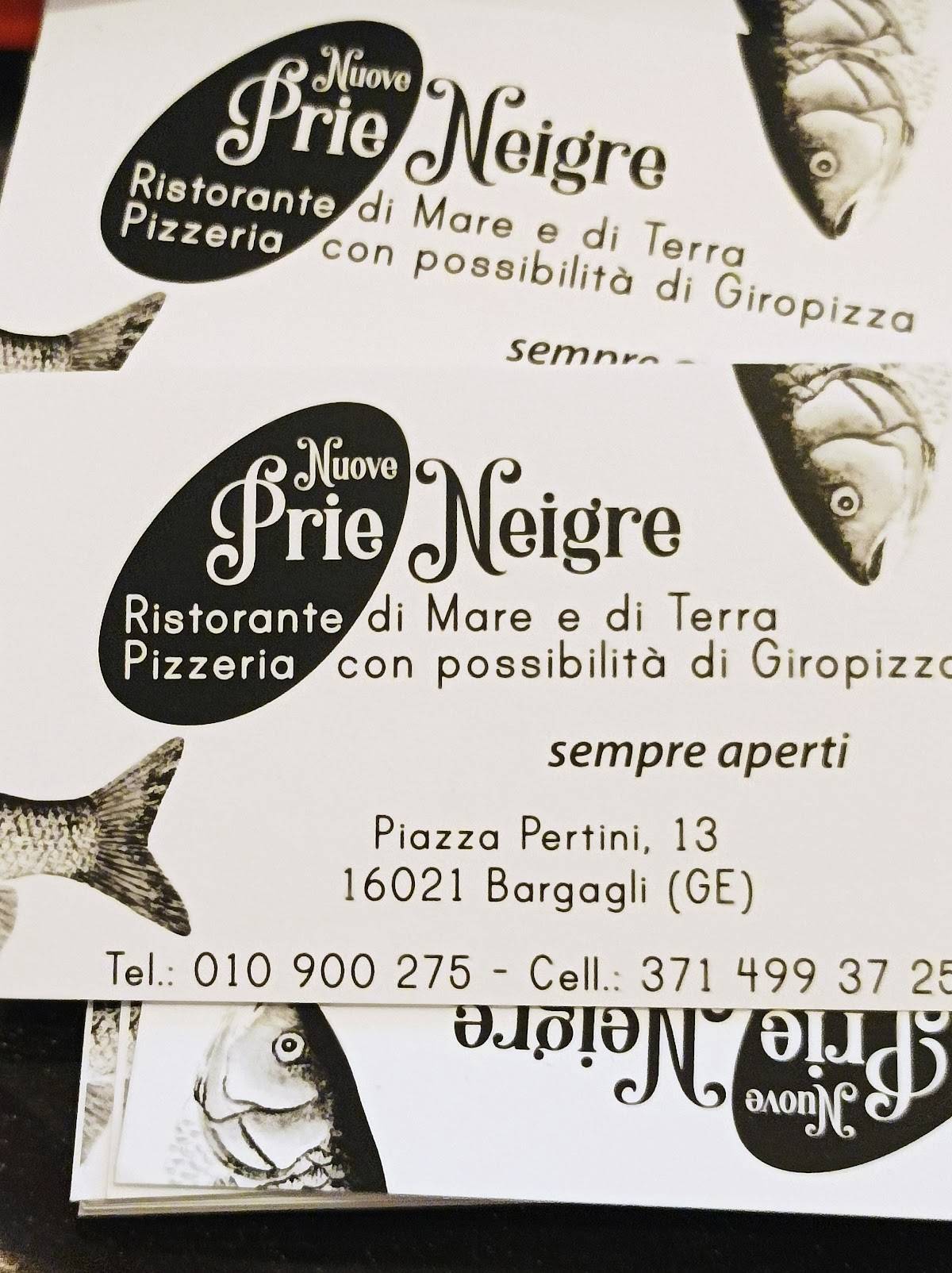 Menu di Prie Neigre 