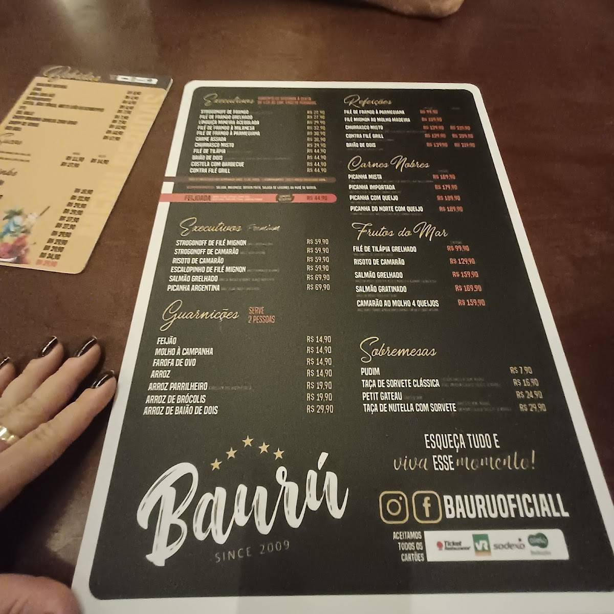 Bauru freguesia cardápio