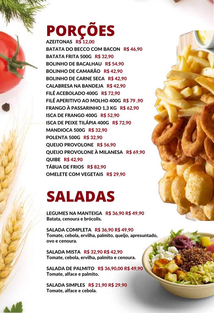 Becco da Pizza I cardápio