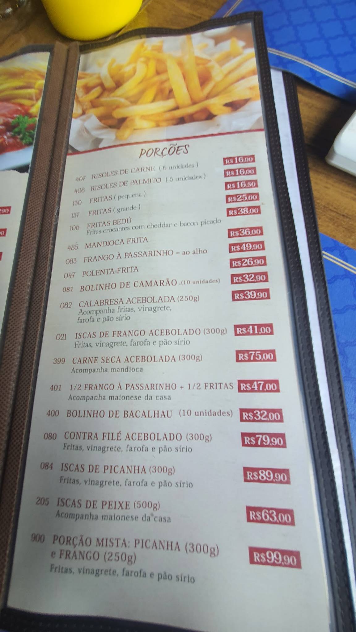 Bedu Esfihas Barueri cardápio