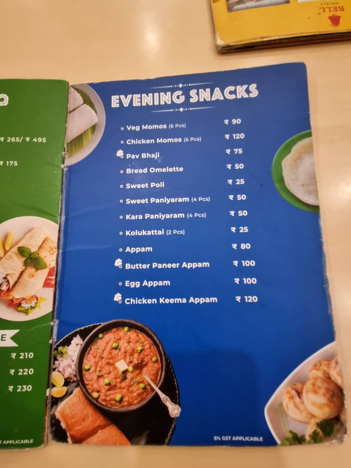 Bell Jumbo Restaurant menu