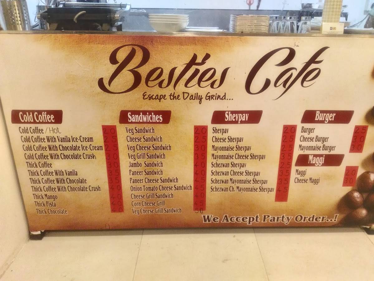 Besties Cafe menu