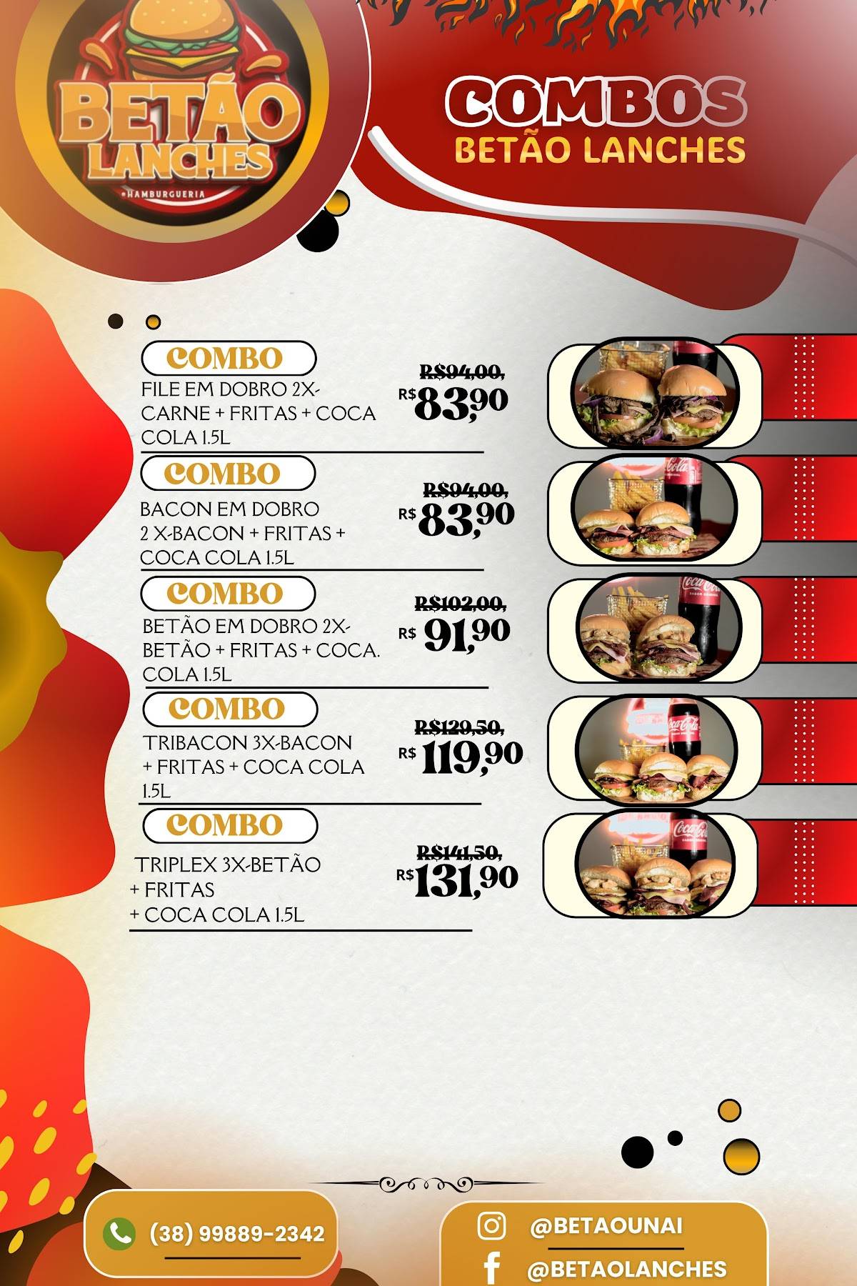 Betão Lanches cardápio