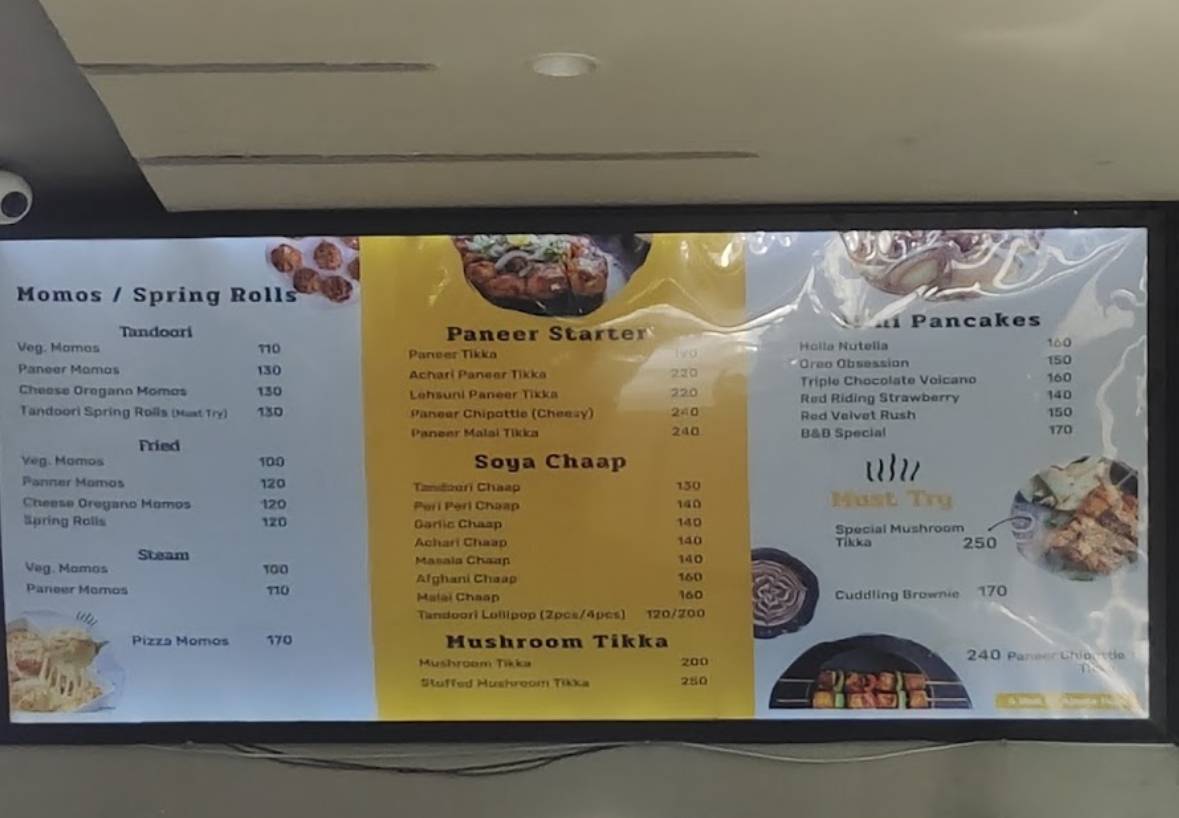 Bhatti & Bakes menu