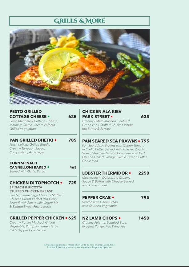 TopNotch menu