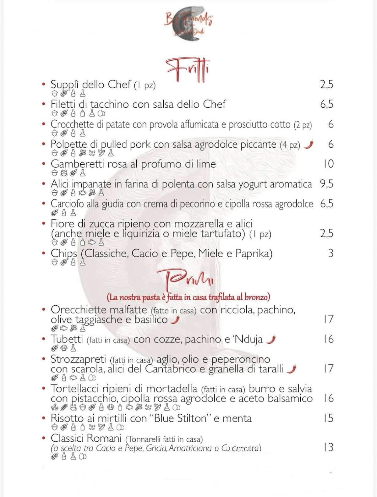 Menu di Big Friends 