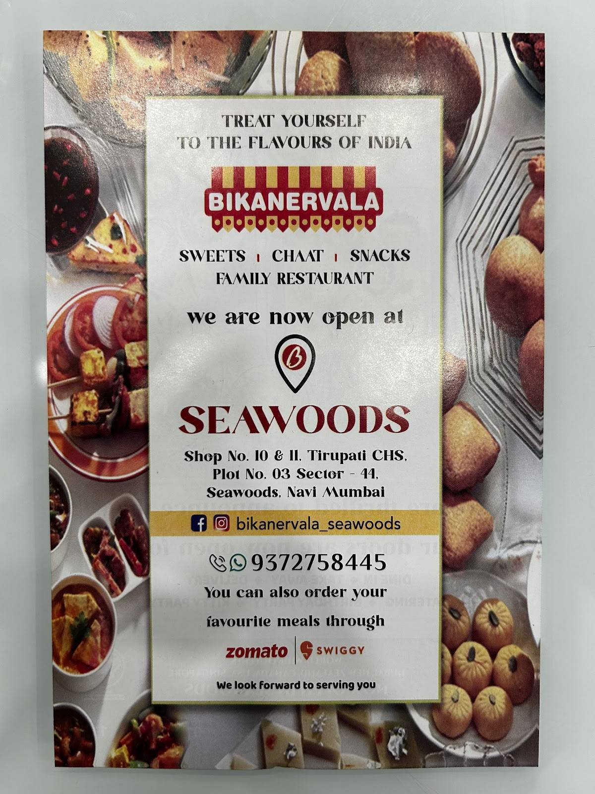Bikanervala menu