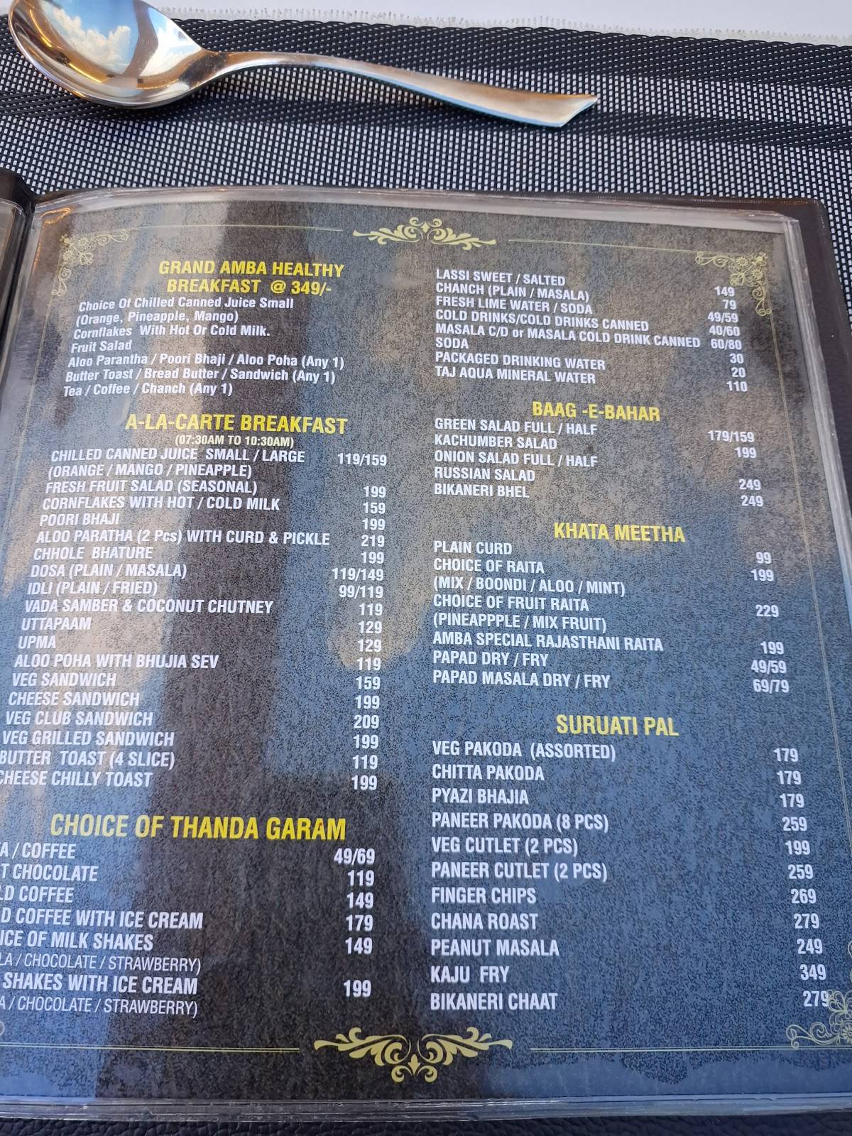 Alpine Veg Restaurant (Fine Dine) menu