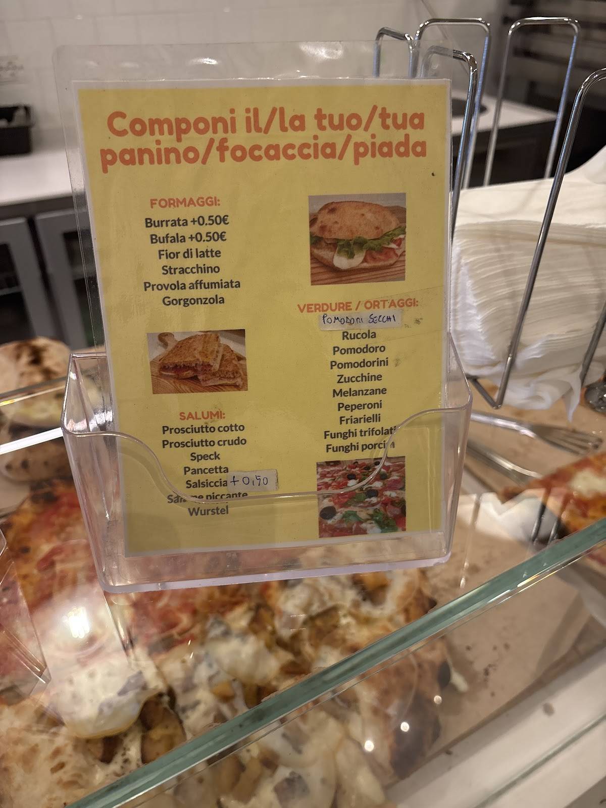 Menu di Binario del gusto 