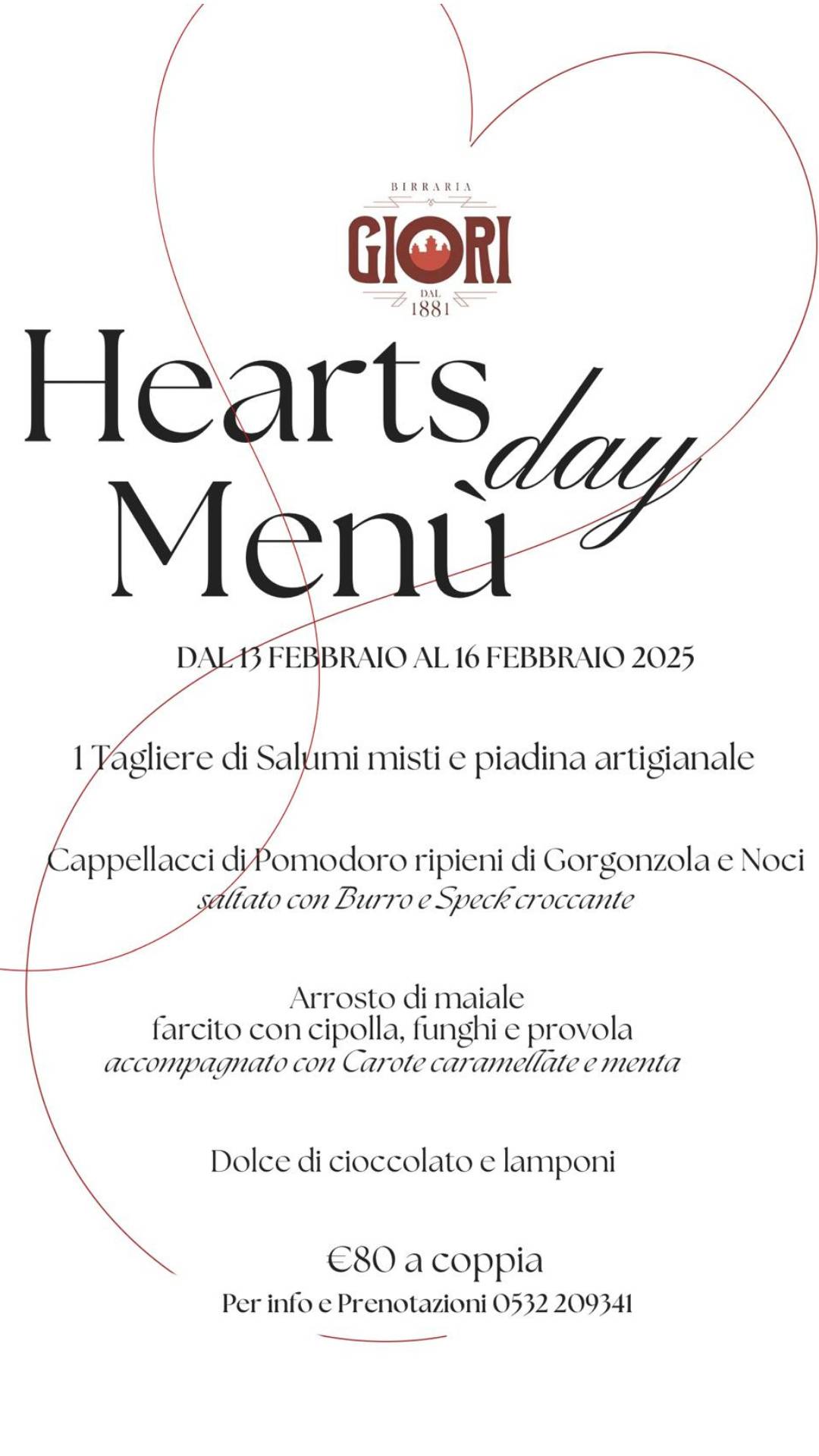 Menu di Birraria Giori Dal 1881 