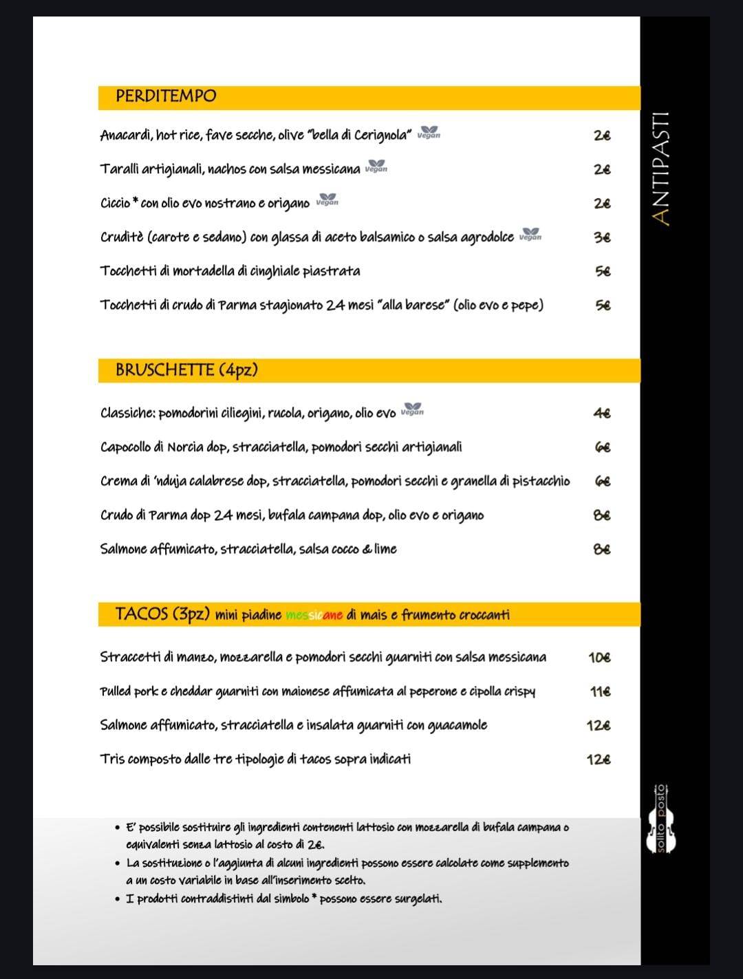Menu di Solito Posto 