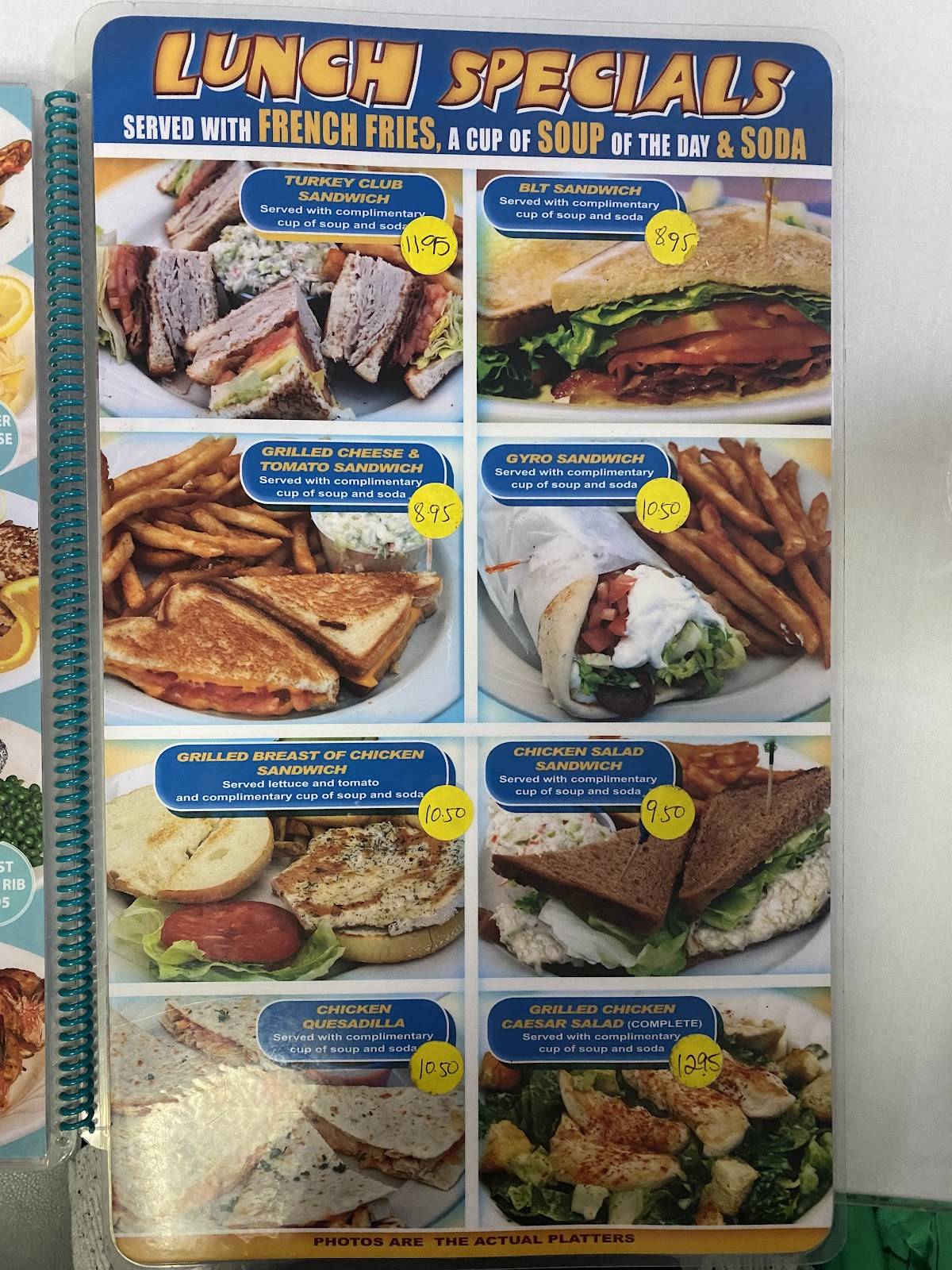 Menu at Blue Fountain Restaurant, Toms River