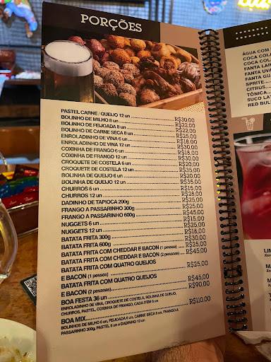 Boa Bar e Gastronomia cardápio