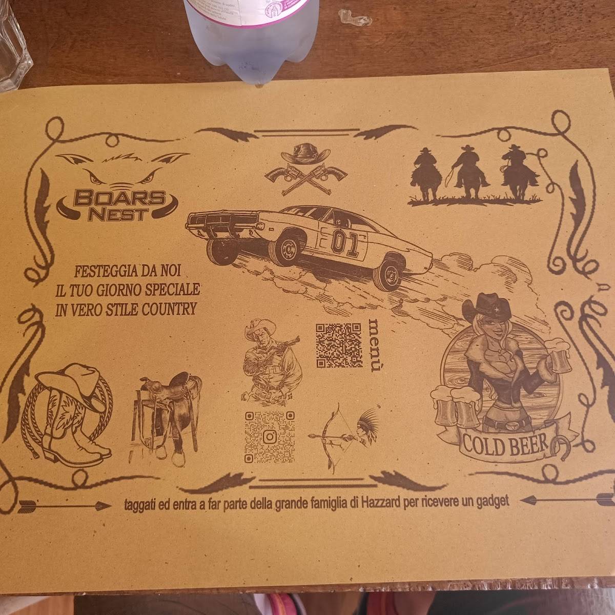 Menu di Boars Nest Country Bar 