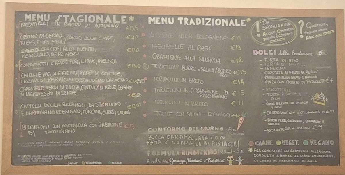 Menu di Sfoglia Rina 