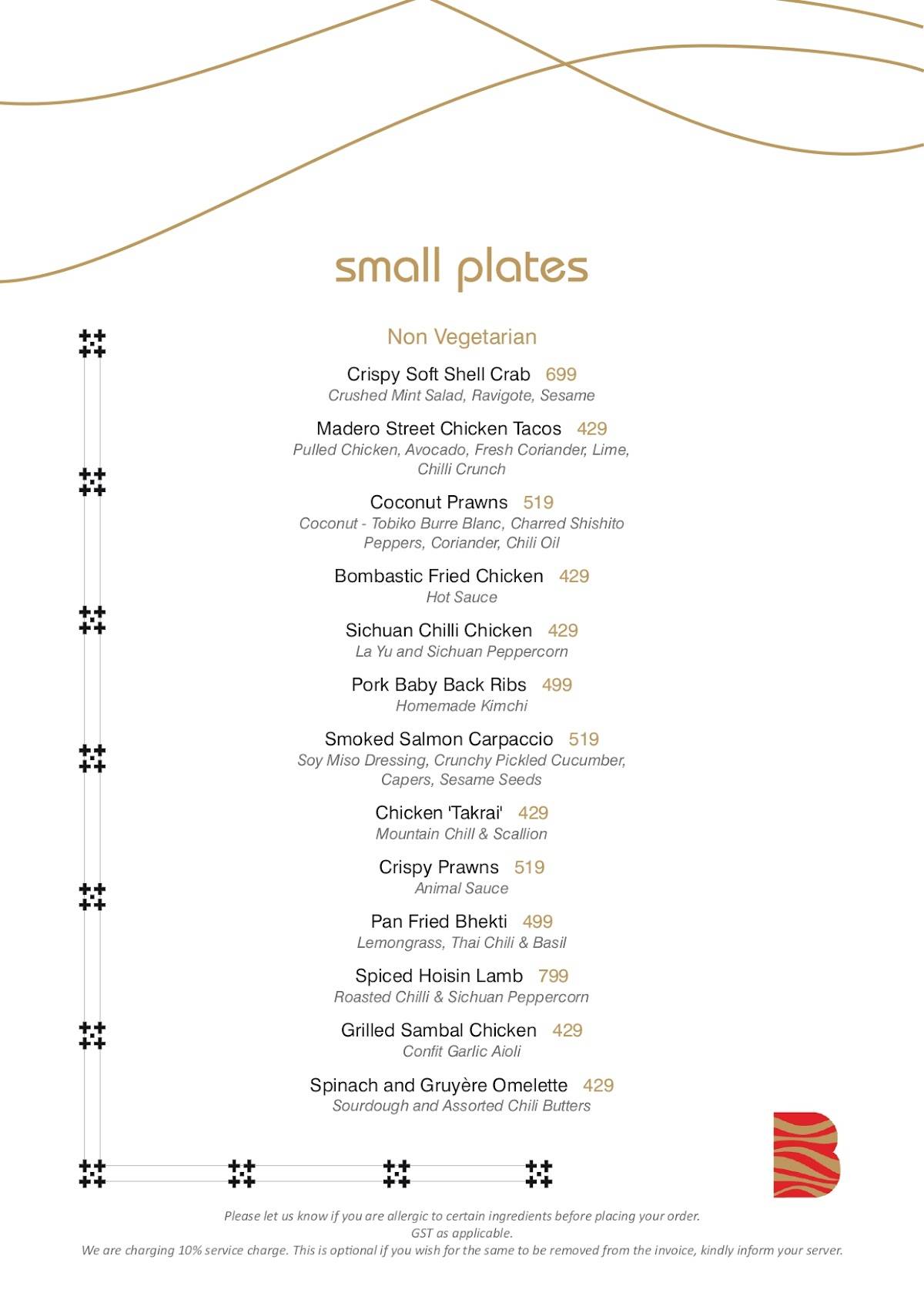 Bombastic - Supper Club menu