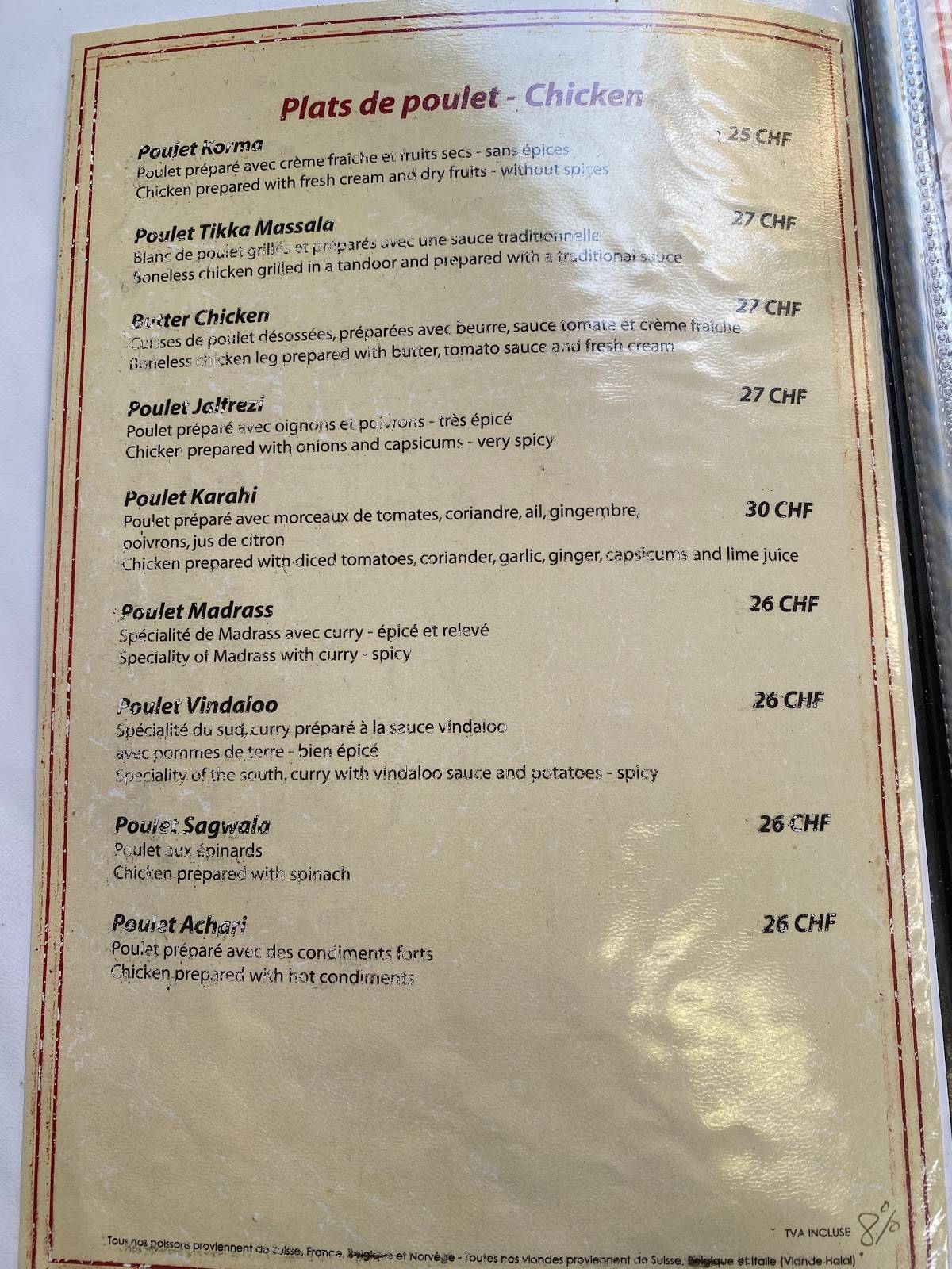 Menu di Bombay-Indian Restaurant 
