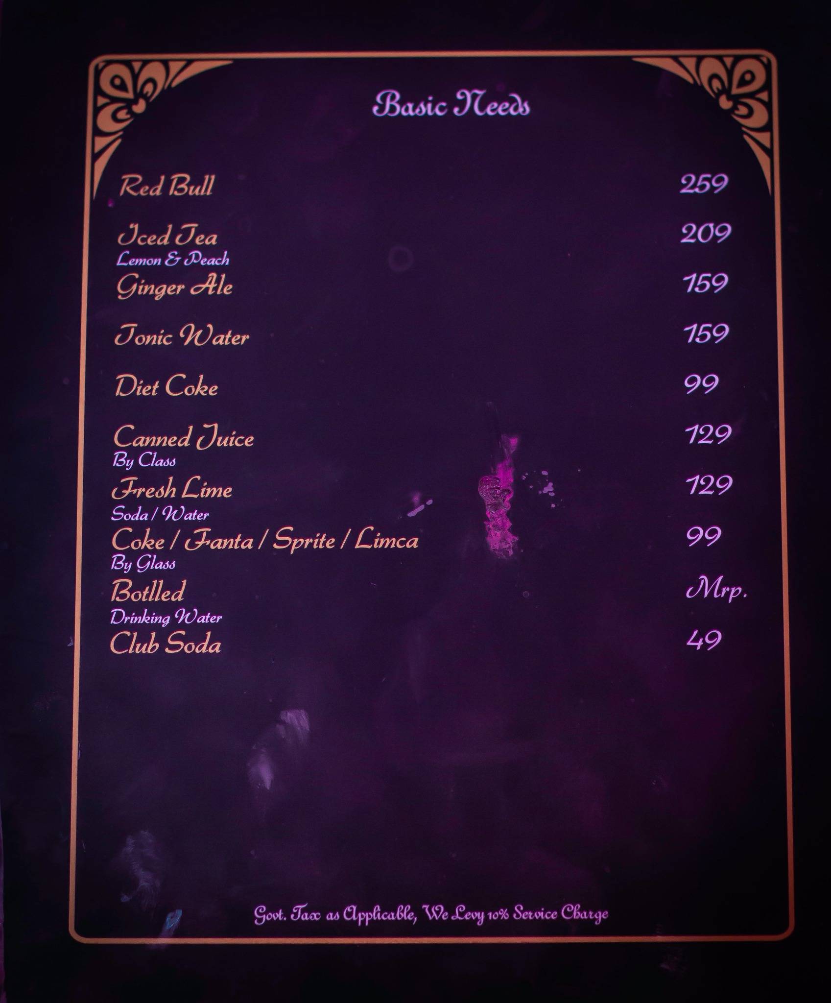Boogie Woogie Cafe & Bar menu