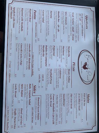 Menu de Born & Raised