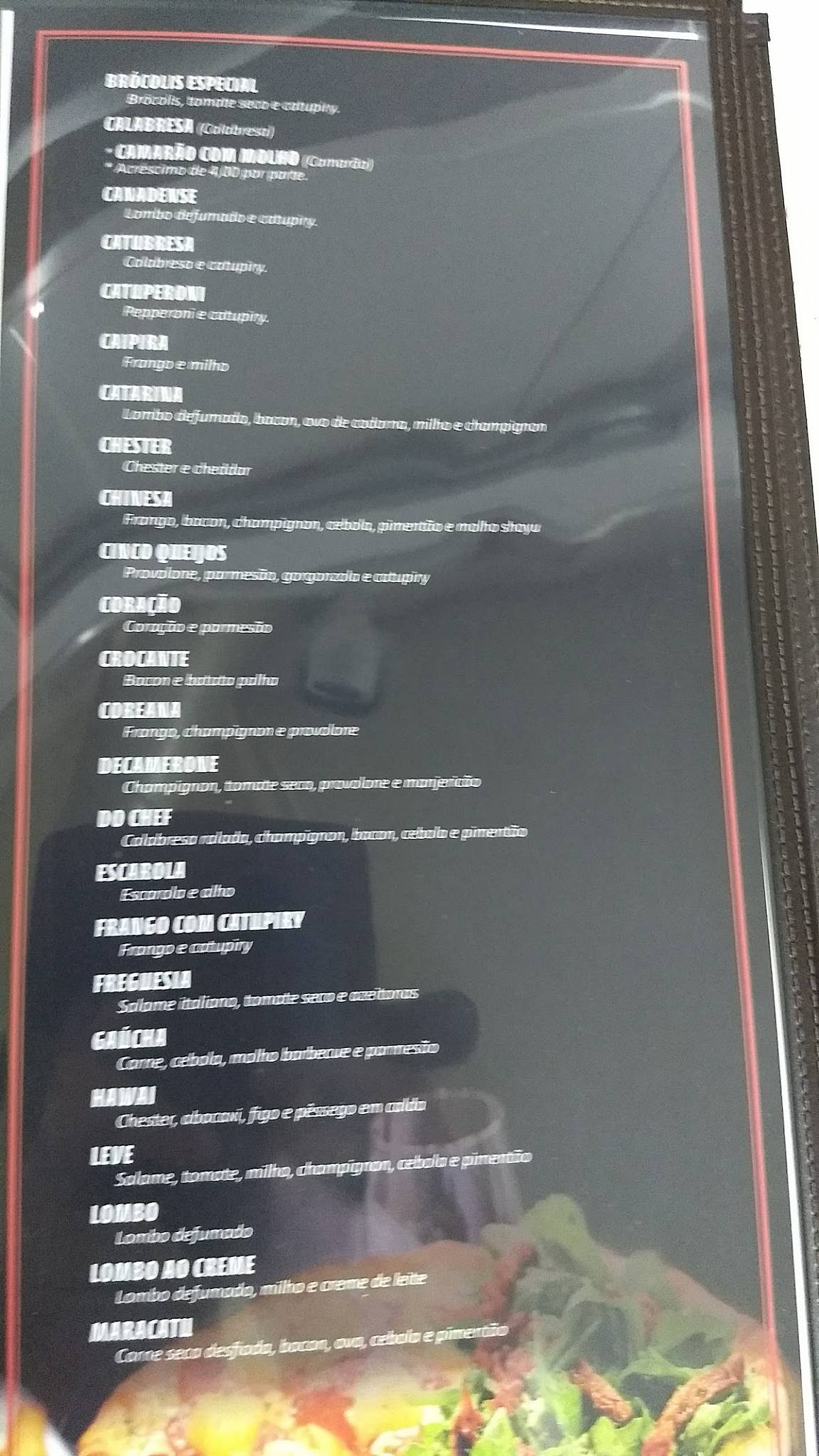 Boulevard Pizza cardápio