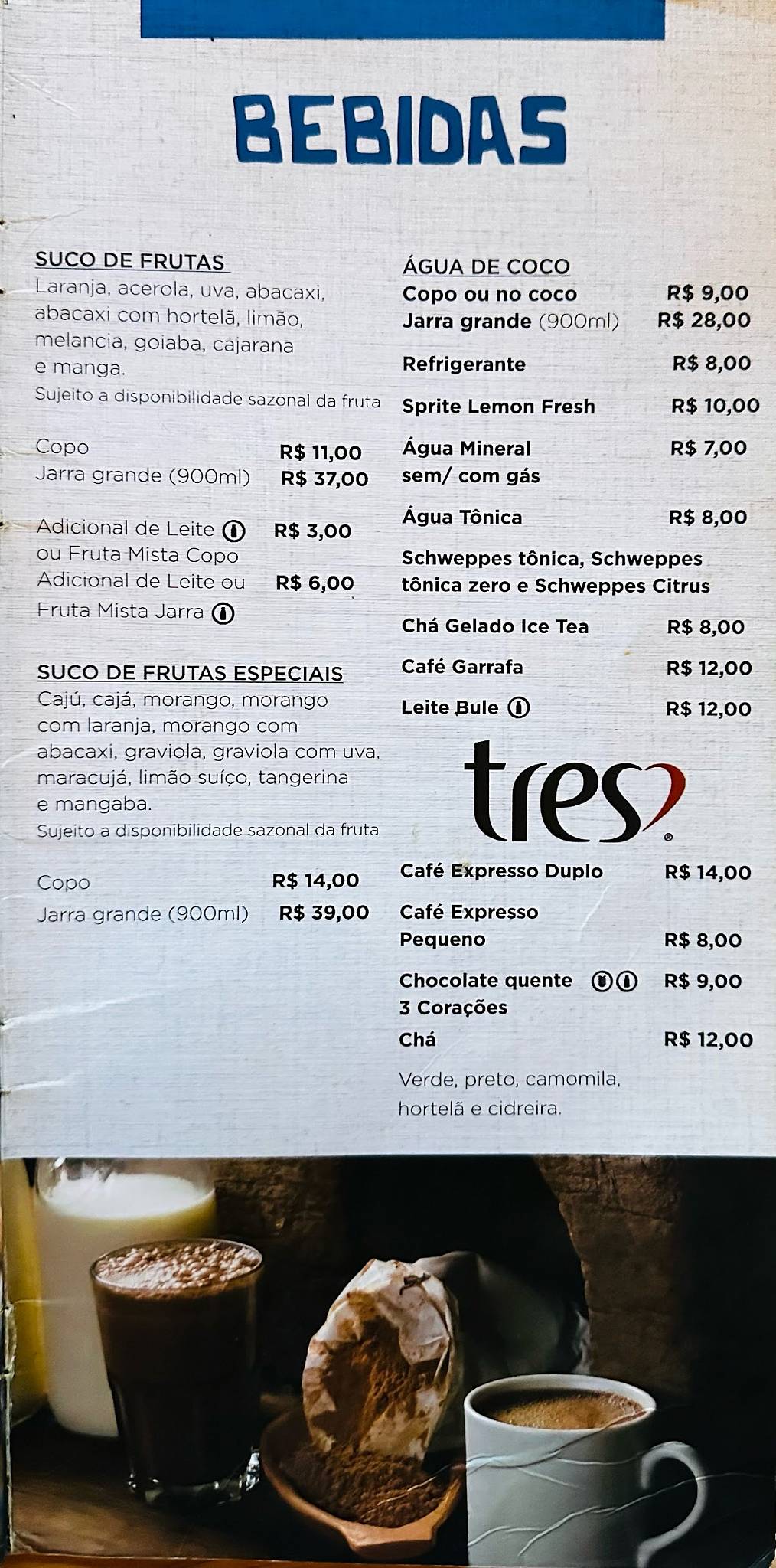 Mangai Lago DF cardápio