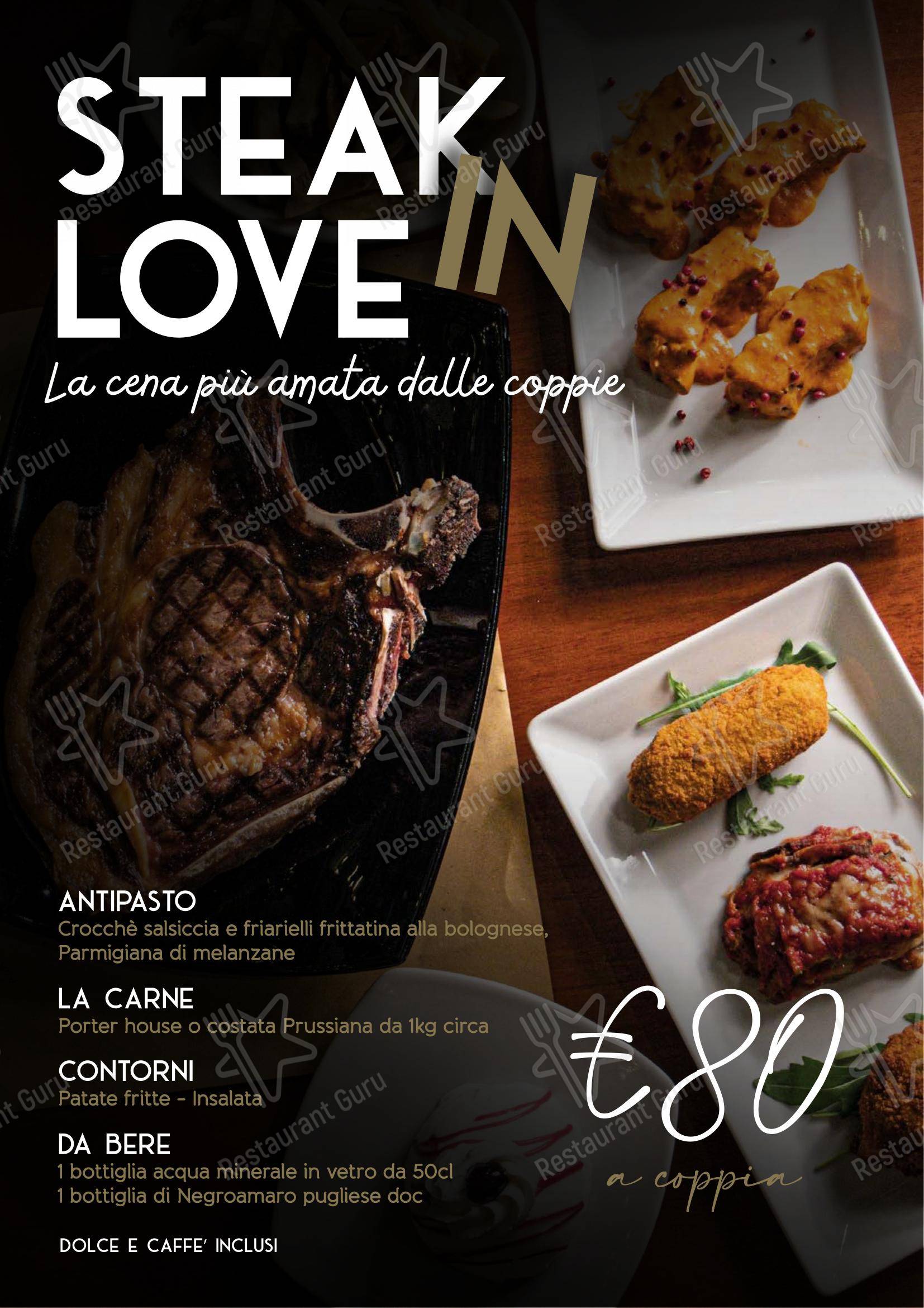 Menu di Bufalo Birr Steakhouse di Carni Pregiate - Menu