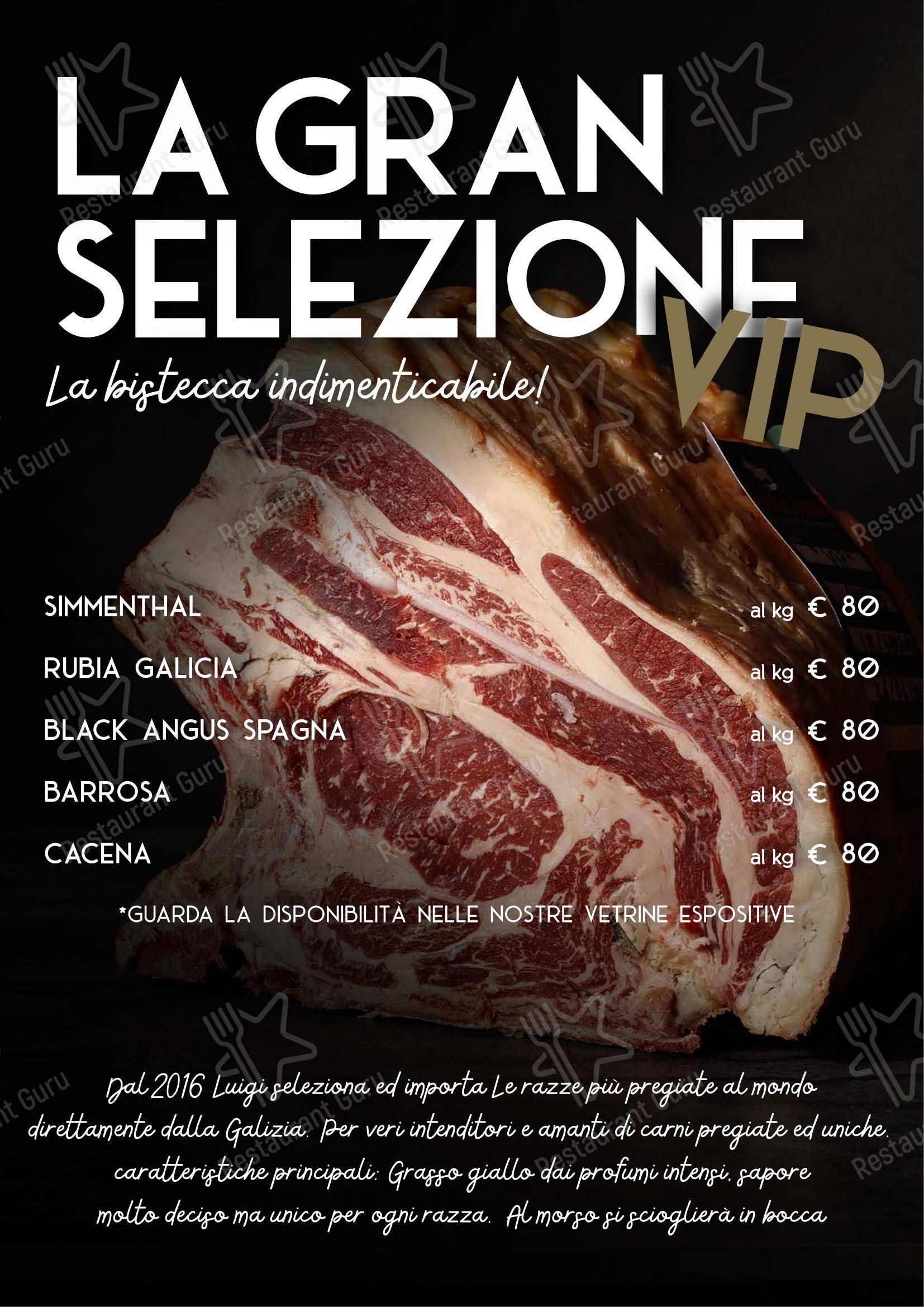 Bufalo Birr Steakhouse di Carni Pregiate in Quarto - Menu