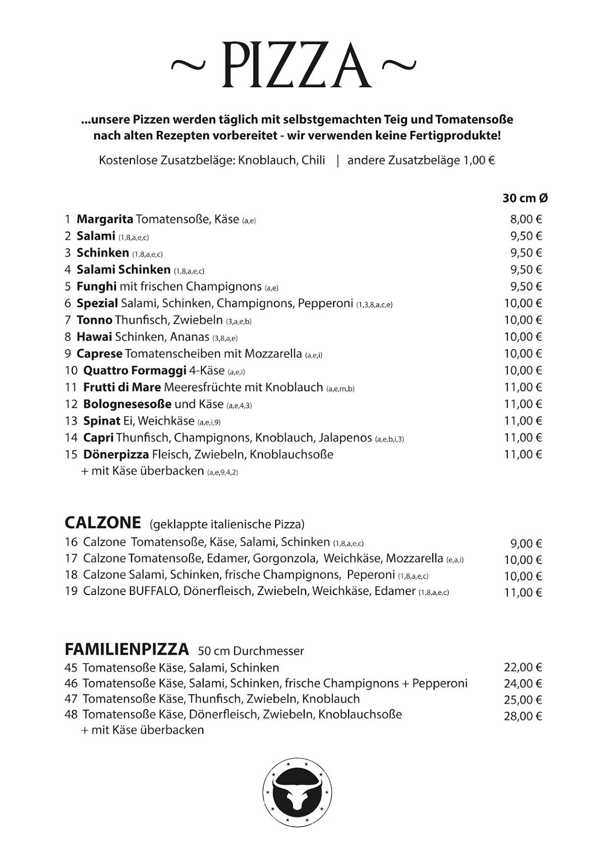 Speisekarte von Buffalo House Restaurant, Kronach