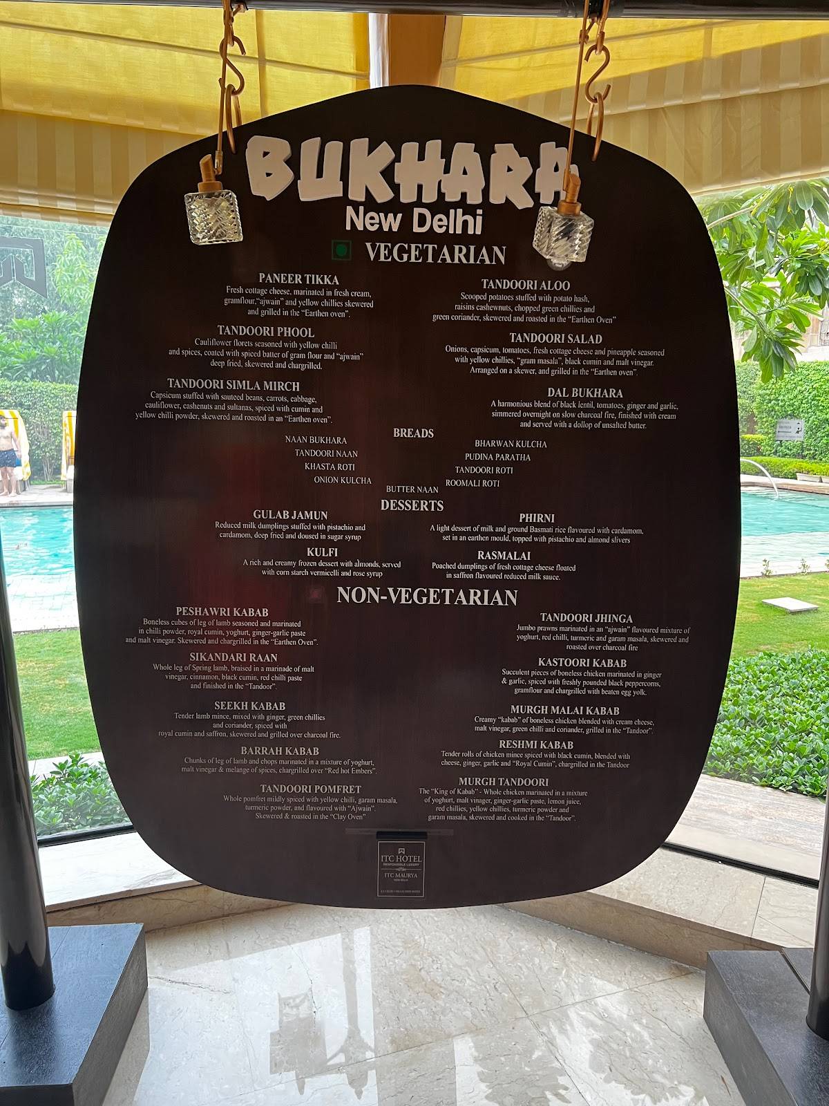 Menu At Bukhara New Delhi Itc Maurya