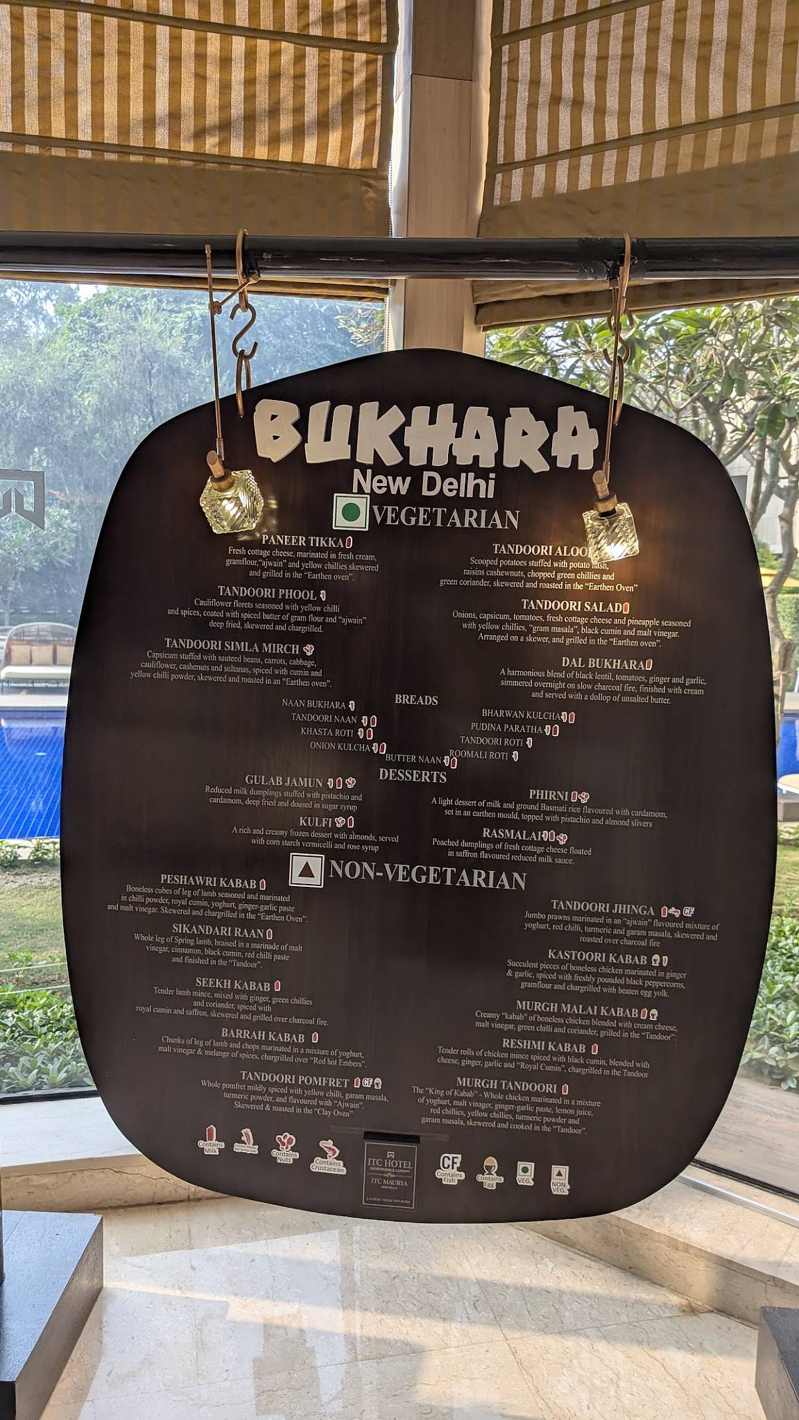 Bukhara menu