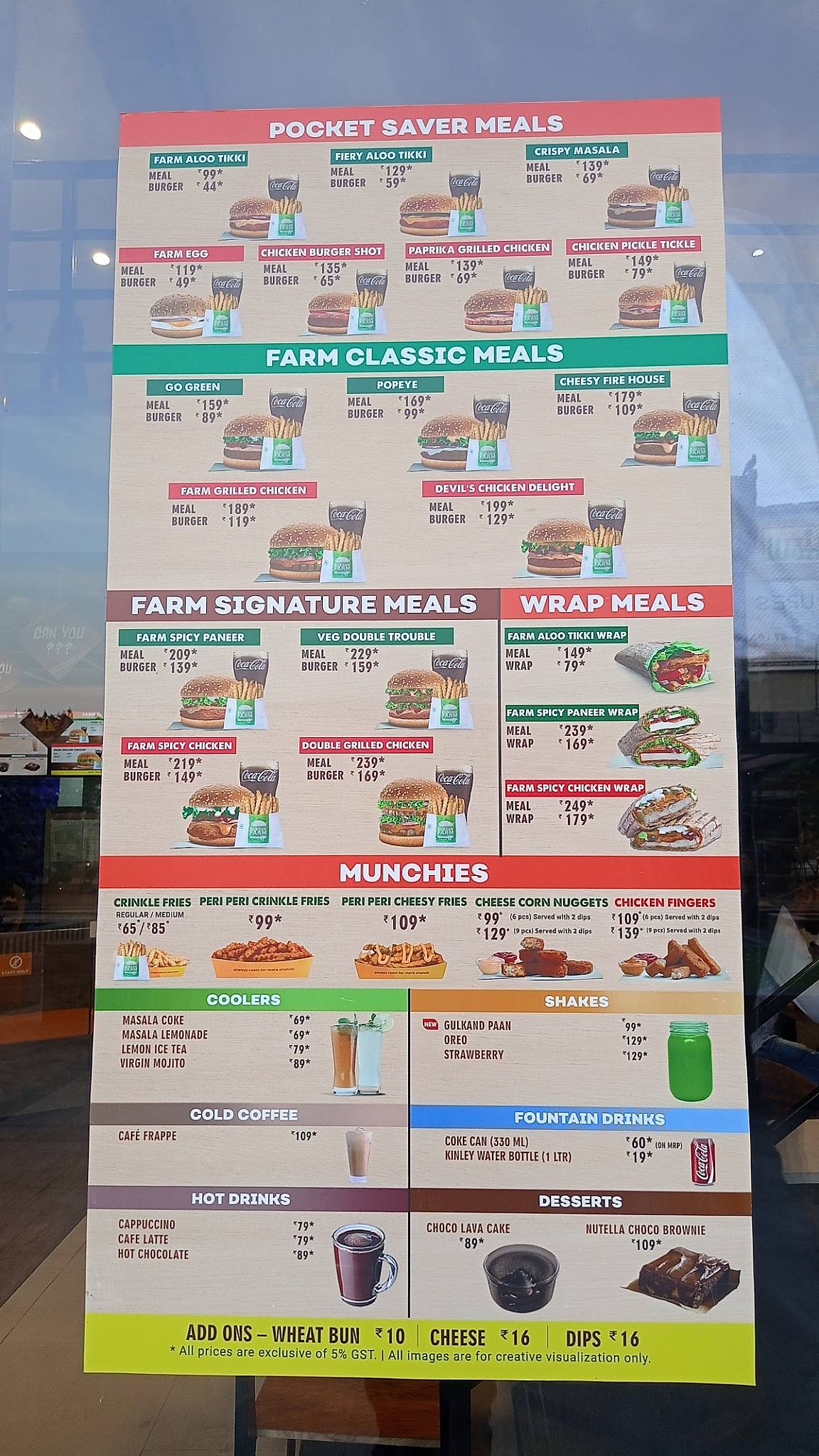 Burger Farm menu