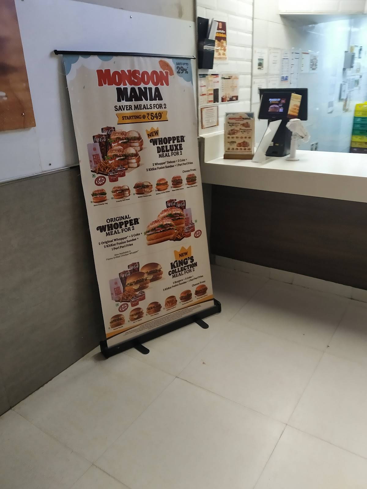 Burger King menu