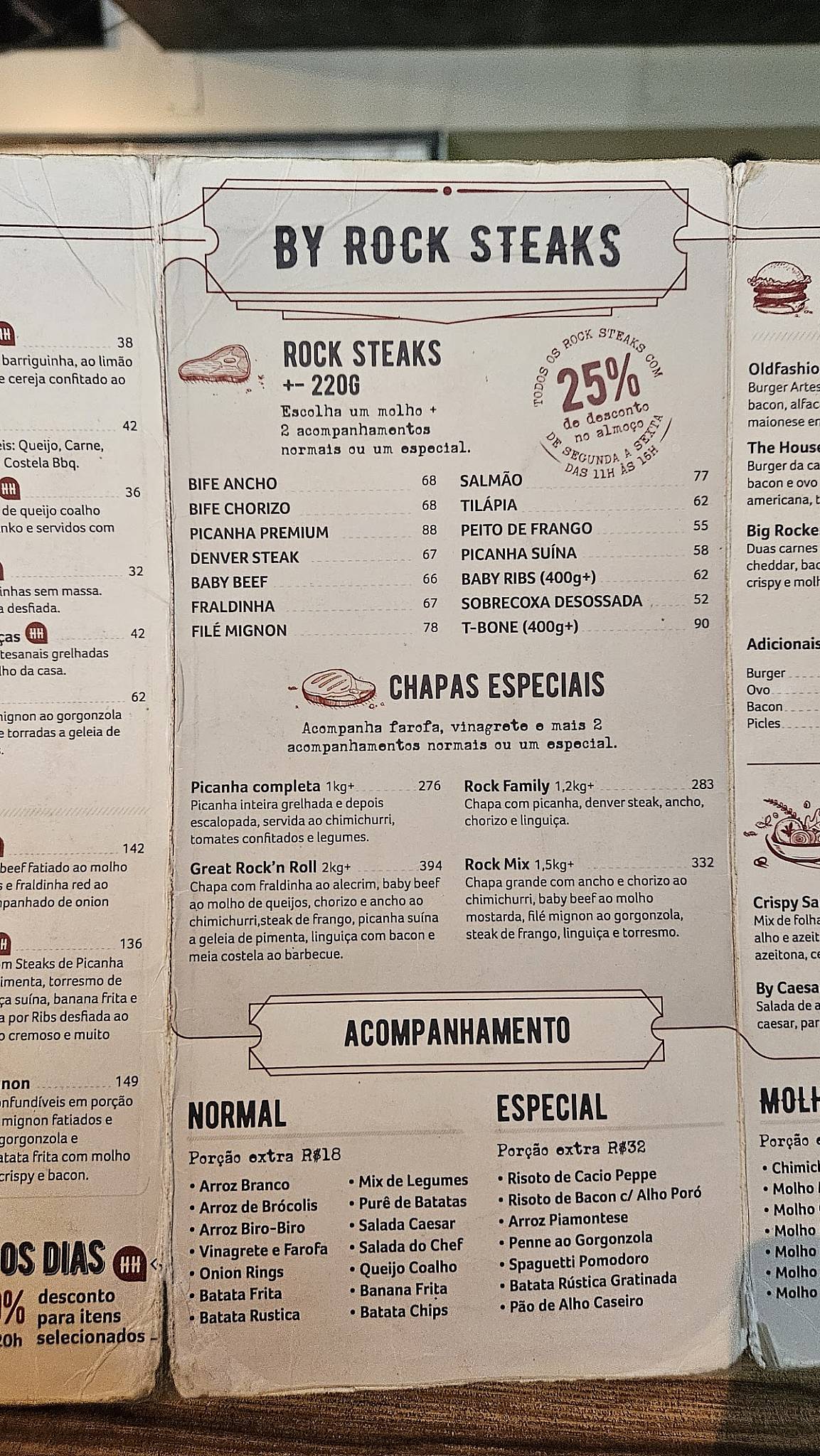 By Rock Steakhouse cardápio