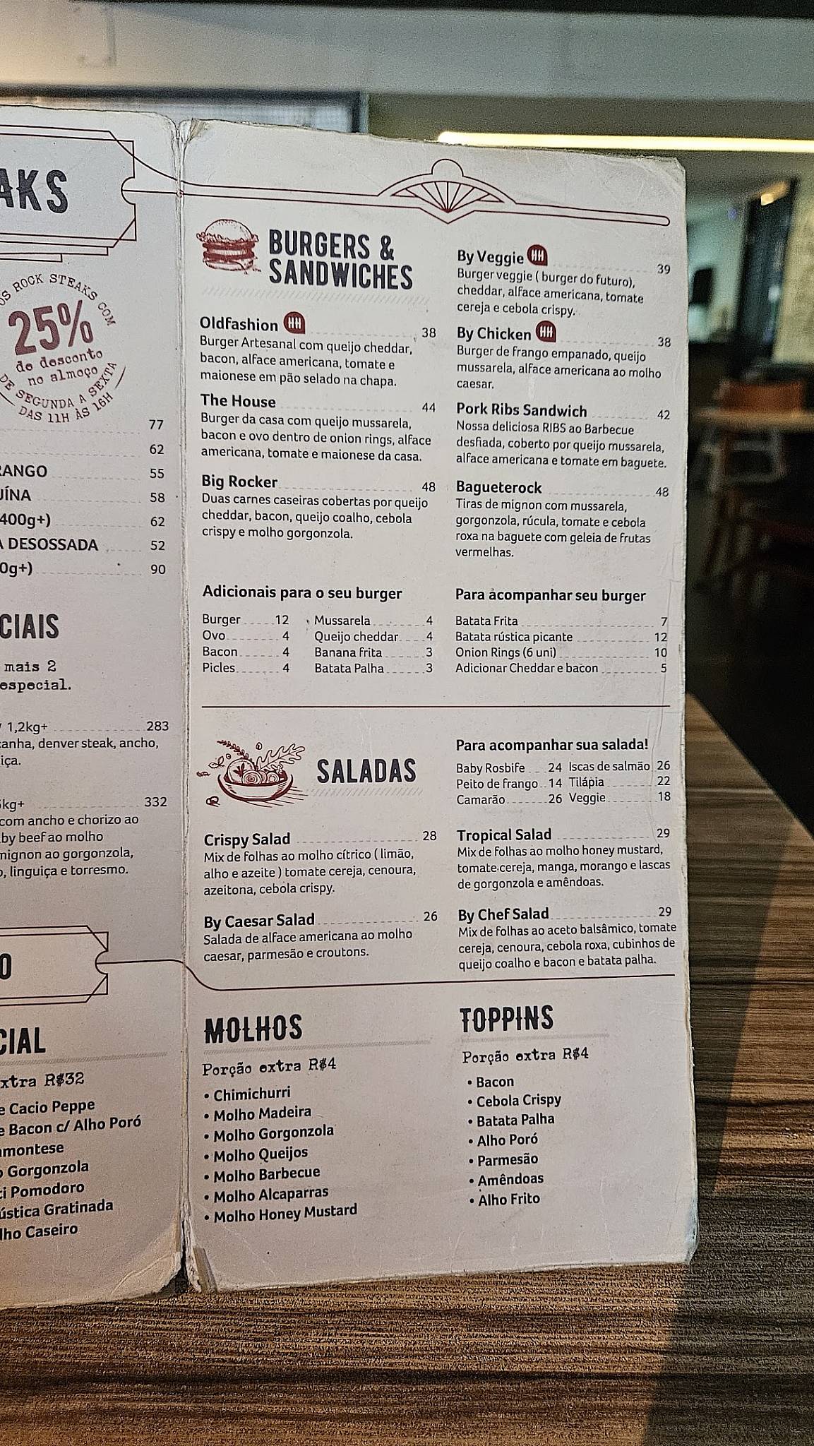 By Rock Steakhouse cardápio